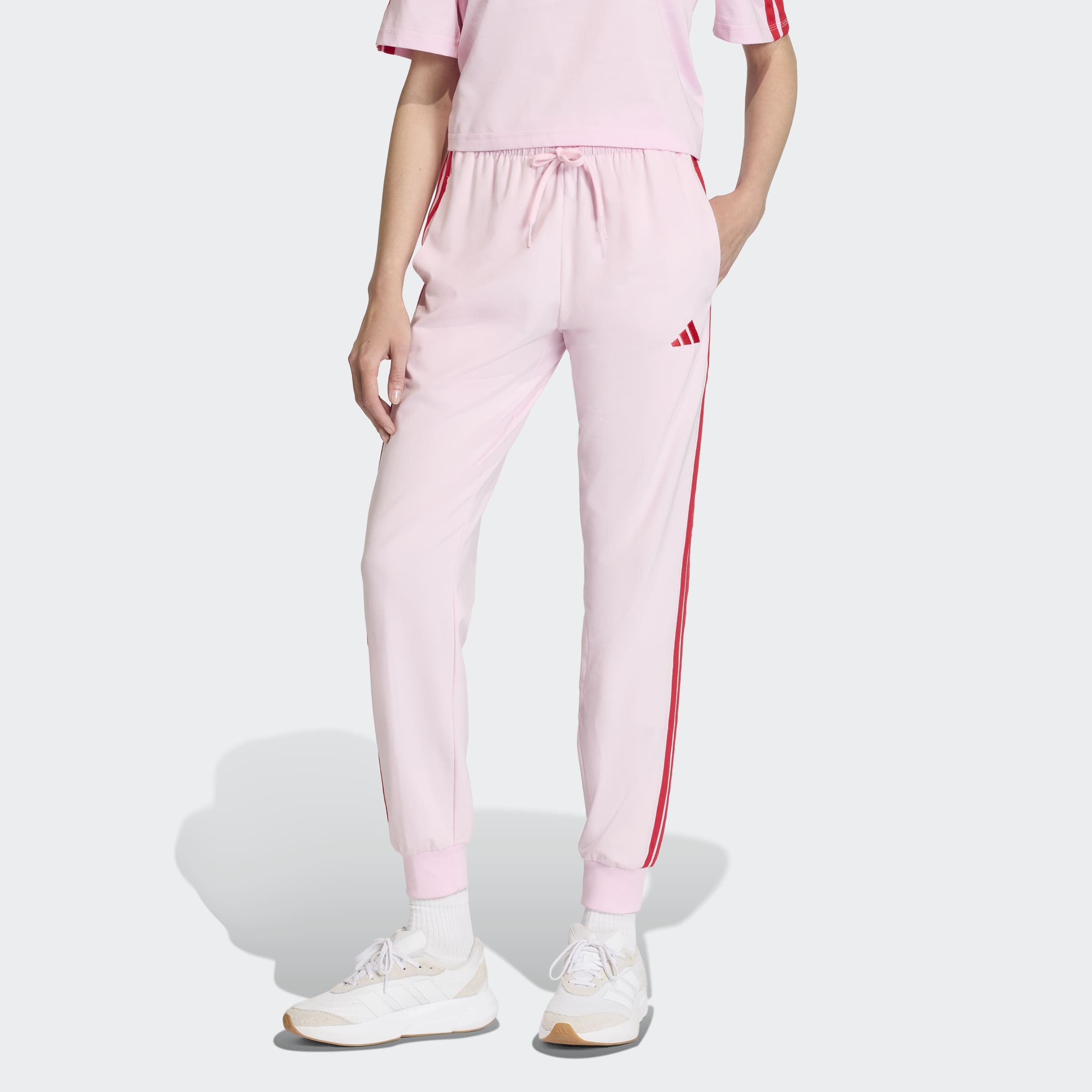 adidas Sportswear Sporthose »ESSENTIALS 3-STREIFEN«  für Erwachsene, aus Baumwolle und Elasthan, mit Kordelverschluss