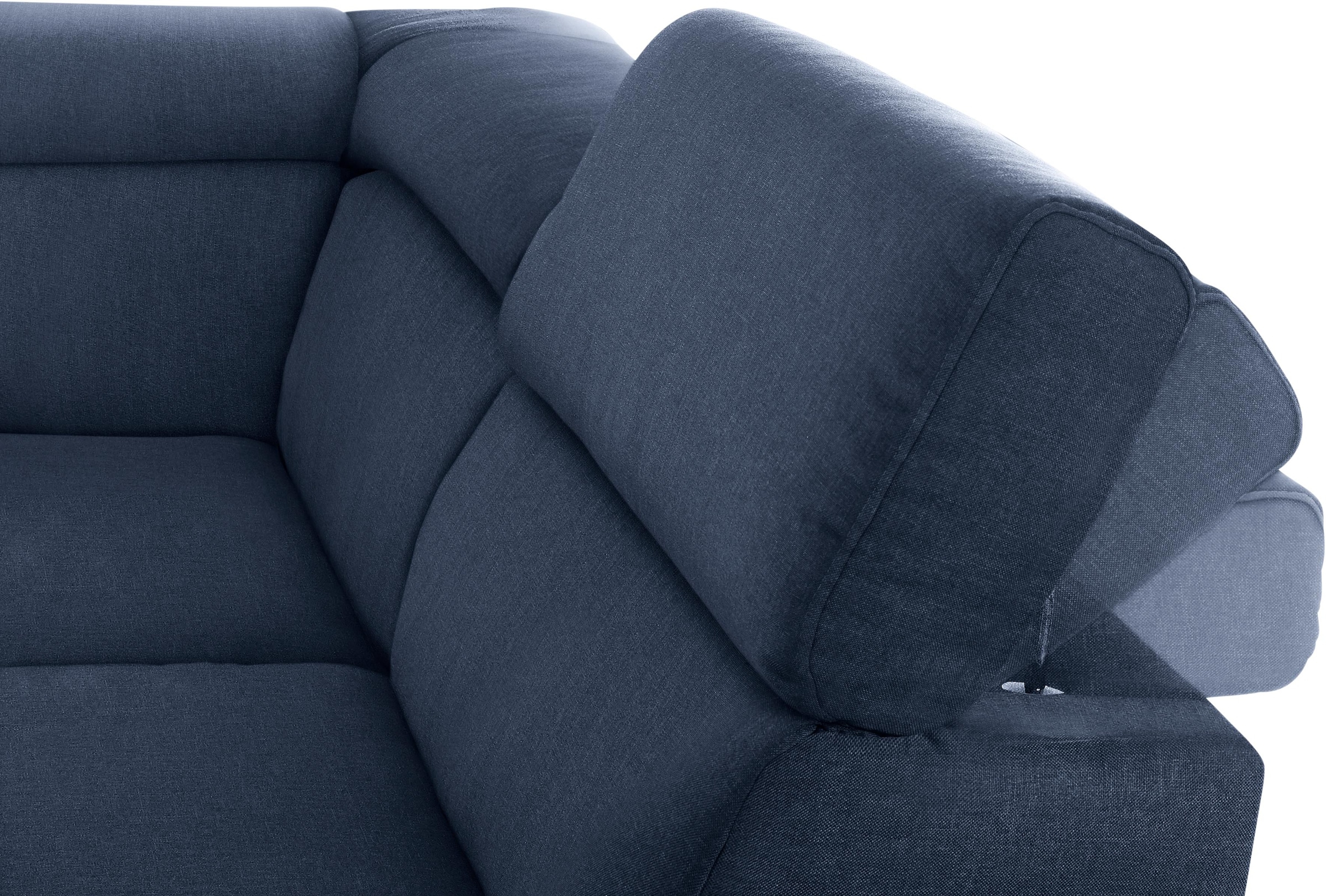 DOMO collection Wohnlandschaft »Mira, inklusive Kopfteilverstellung für mehr Wohlfühlkomfort, U-Form«, wahlweise mit Bettfunktion und Bettkasten, elegant und modern