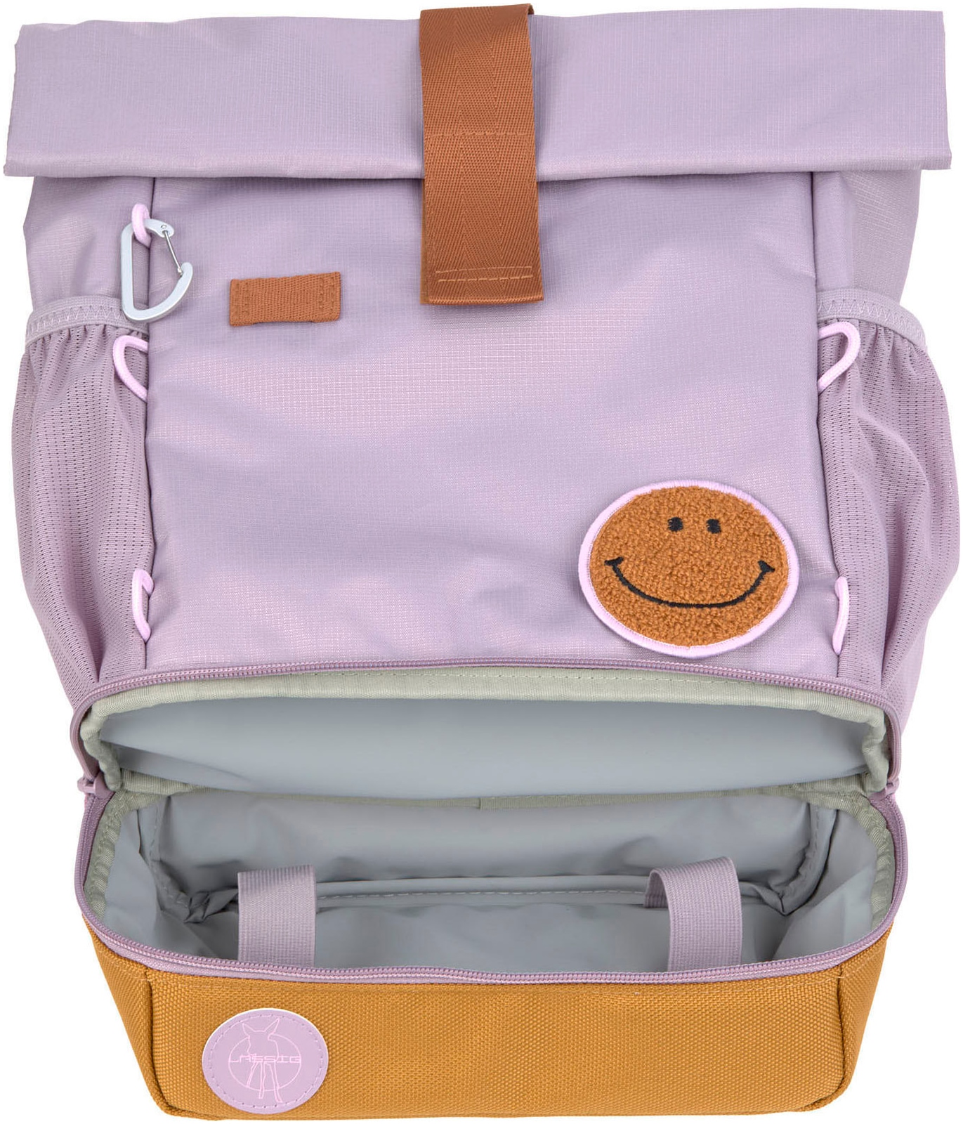 LÄSSIG Kinderrucksack »Little Gang, Mini Rolltop Backpack, lilac«, Reflektoren, aus recycelten PET-Flaschen