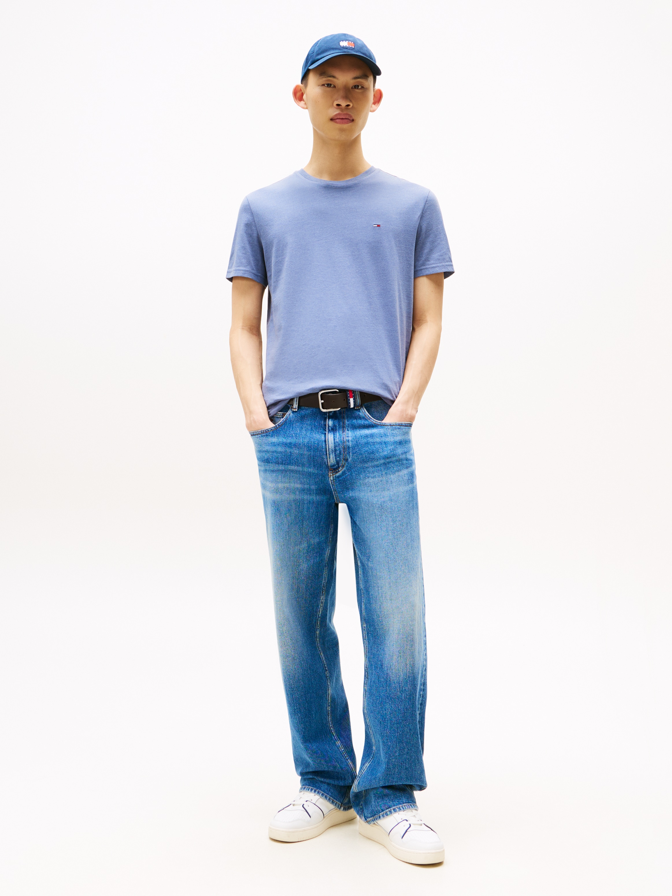 Tommy Jeans T-Shirt »TJM XSLIM JASPE HTR TEE EXT«, Mit Rundhalsausschnitt