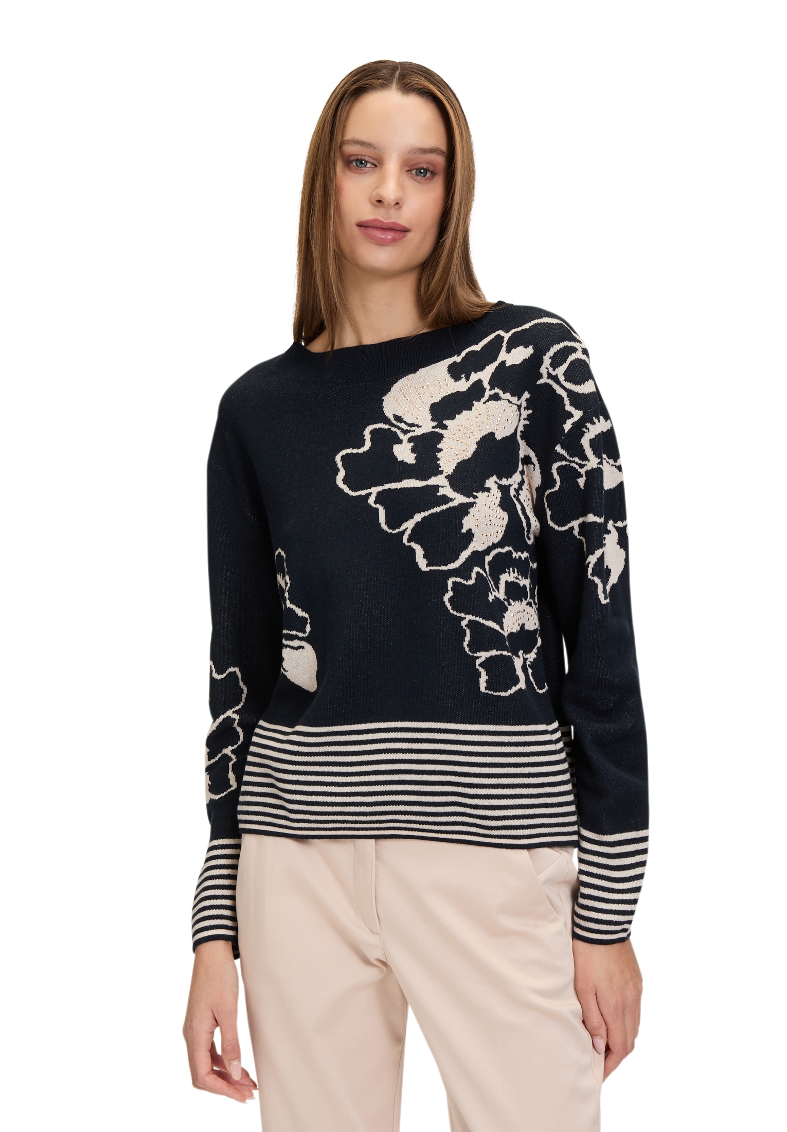 Betty Barclay Rundhalspullover »Feinstrickpullover mit Jacquard«