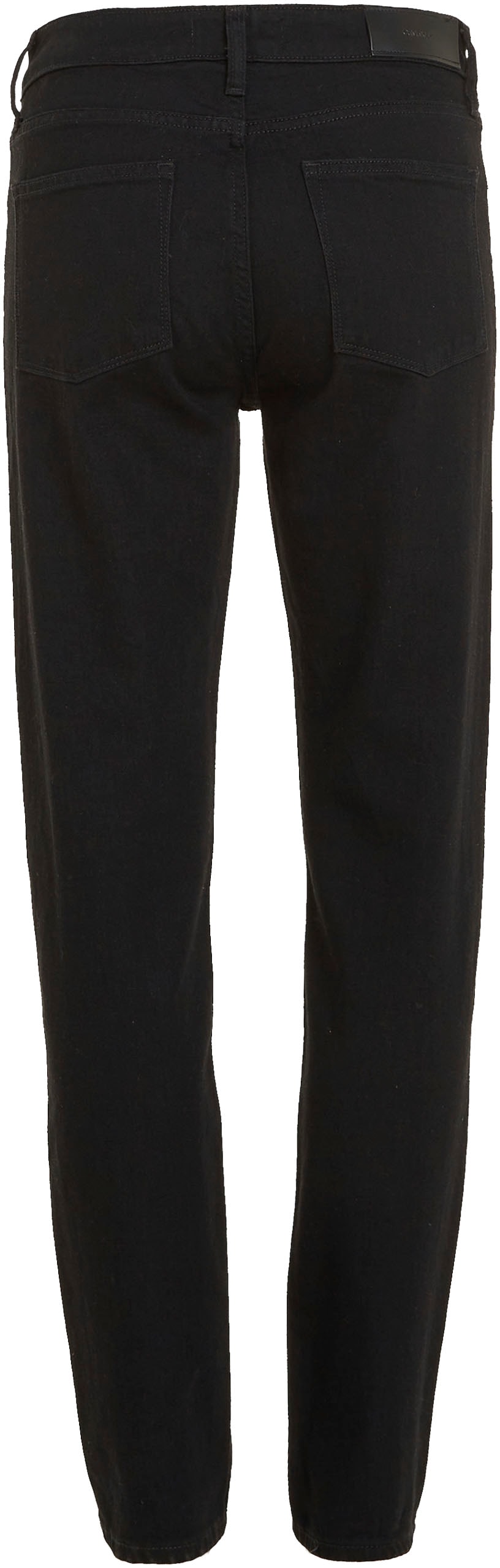Calvin Klein Slim-fit-Jeans »MR SLIM - SOFT BLACK«, mit Leder-Brandlabel am hinteren Bundabschluss