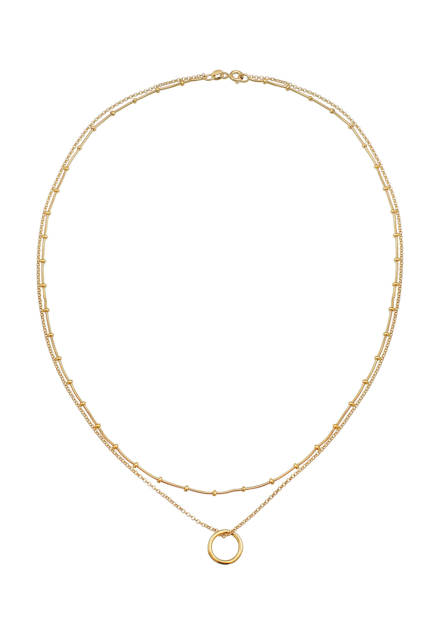 Elli Silberkette »Halskette Layer Kugelkette Kreis Rund 925 Silber«