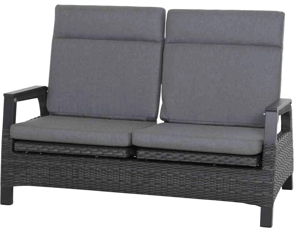 Siena Garden Gartenlounge-Set »Solea«, (4 tlg., 2xSessel: 84x71x98 cm,2er Bank: 85x151,5x97 cm,Tisch:140x85x72/50,5 cm), Aluminium, verstellbar, höhenverstellbar, inkl. Auflagen