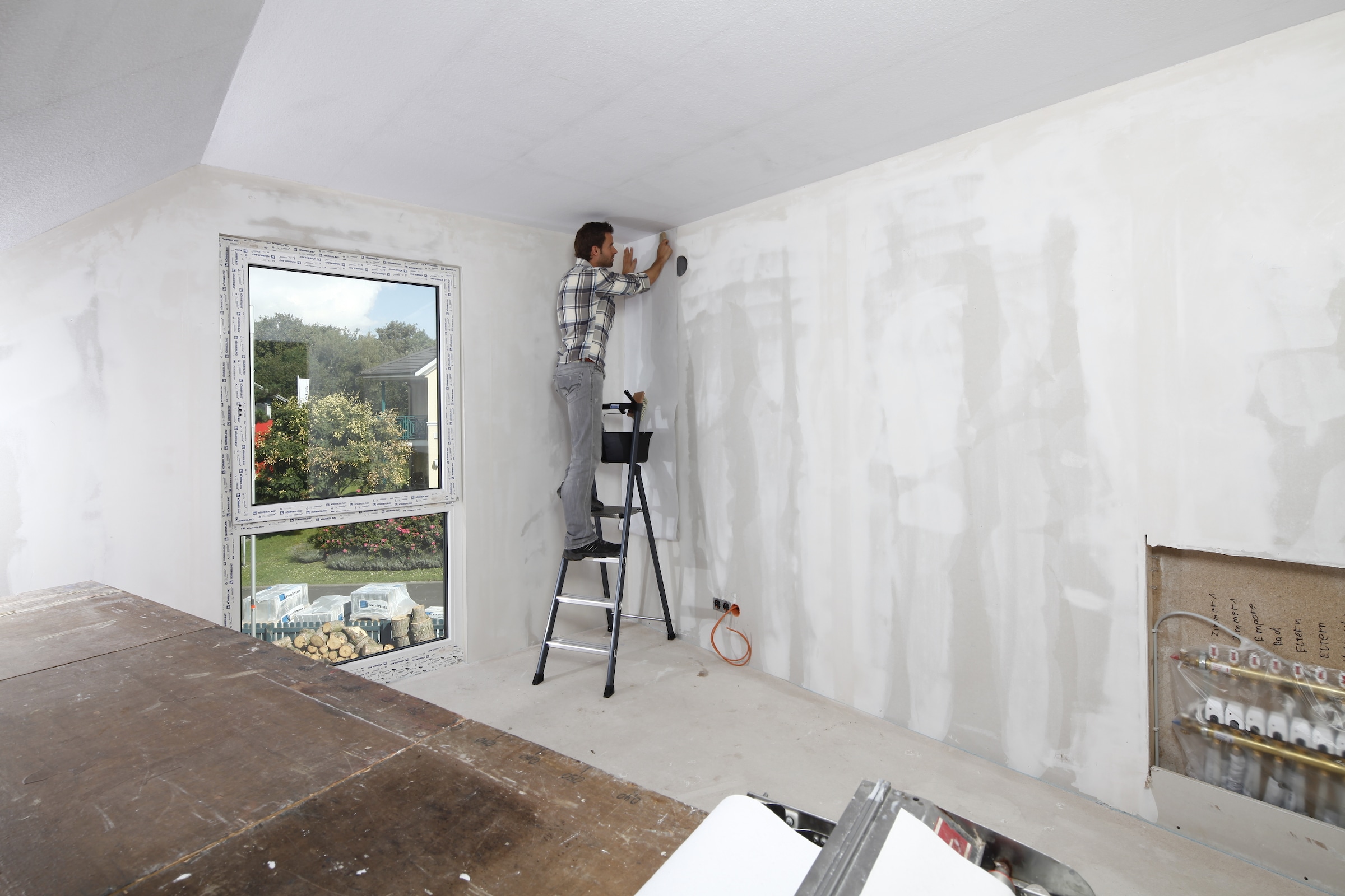 KRAUSE Stehleiter »SePro S«, Alu eloxiert, 1x4 Stufen, Arbeitshöhe ca. 285 cm