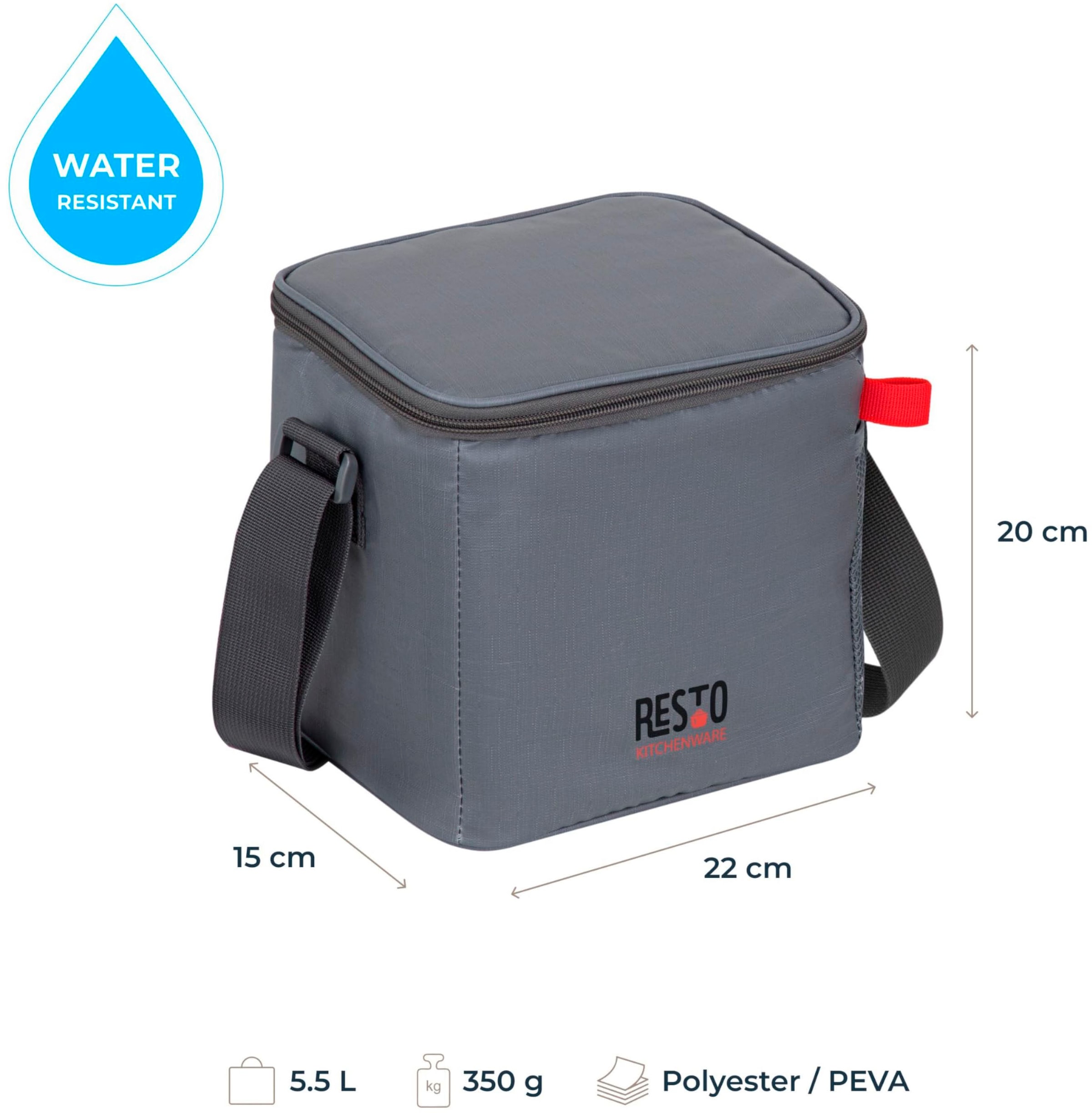 RESTO Kitchenware Kühltasche »Polis faltbare Picknicktasche Lunchtasche Thermotasche Isoliertasche«, Witterungsbeständig und absolut auslaufsicher