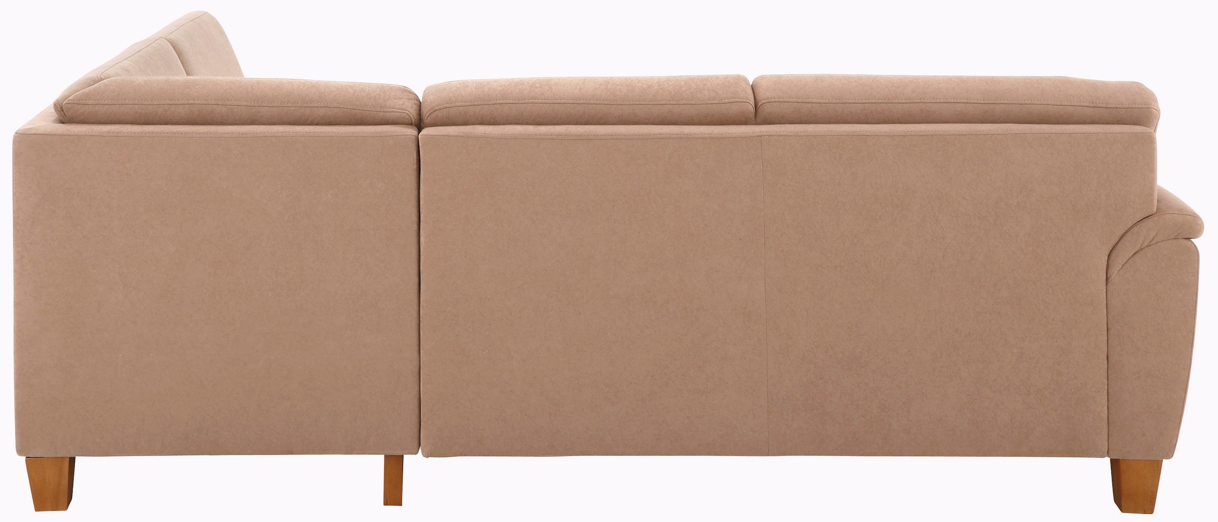 Home affaire Ecksofa »Alta L-Form« mit Federkern und Kontrastnaht, Füße Buche eichefarben