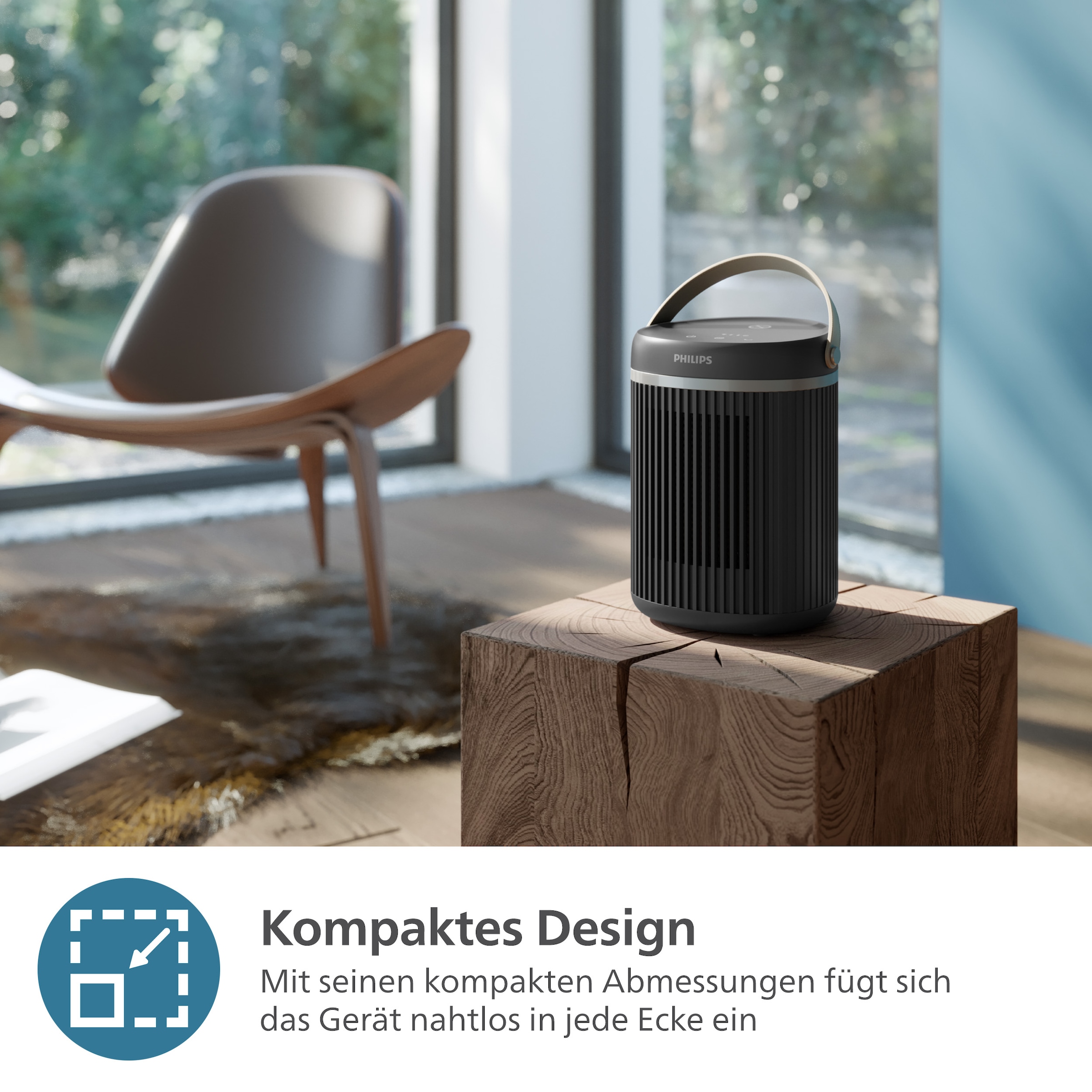 Philips Heizlüfter »aus Keramik, Kompakt 3000 Series CX3120/01, spart bis zu 50 % Energie«, 2000 W, mit schnellem Aufheizen in nur 2 Sekunden, mit der Air+ App verbunden