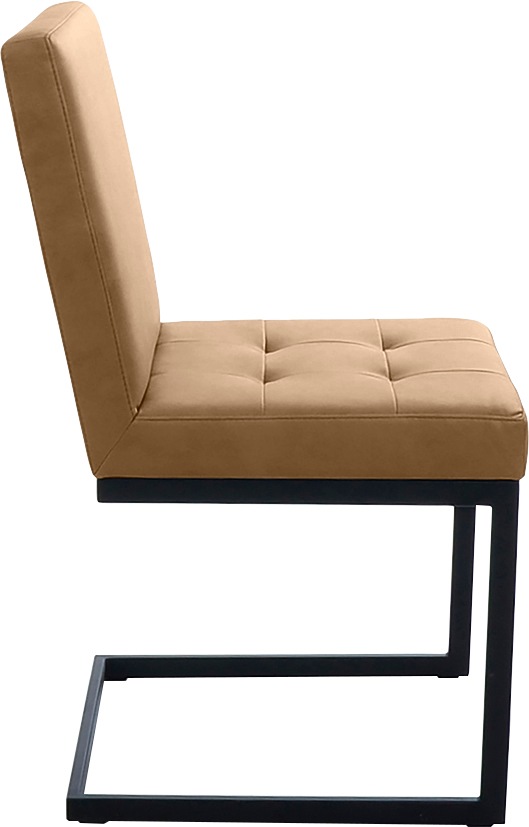 K+W Komfort & Wohnen Freischwinger () 1 Stk.Freischwingergestell aus Vierkantrohr schwarz, hoher Sitzkomfort