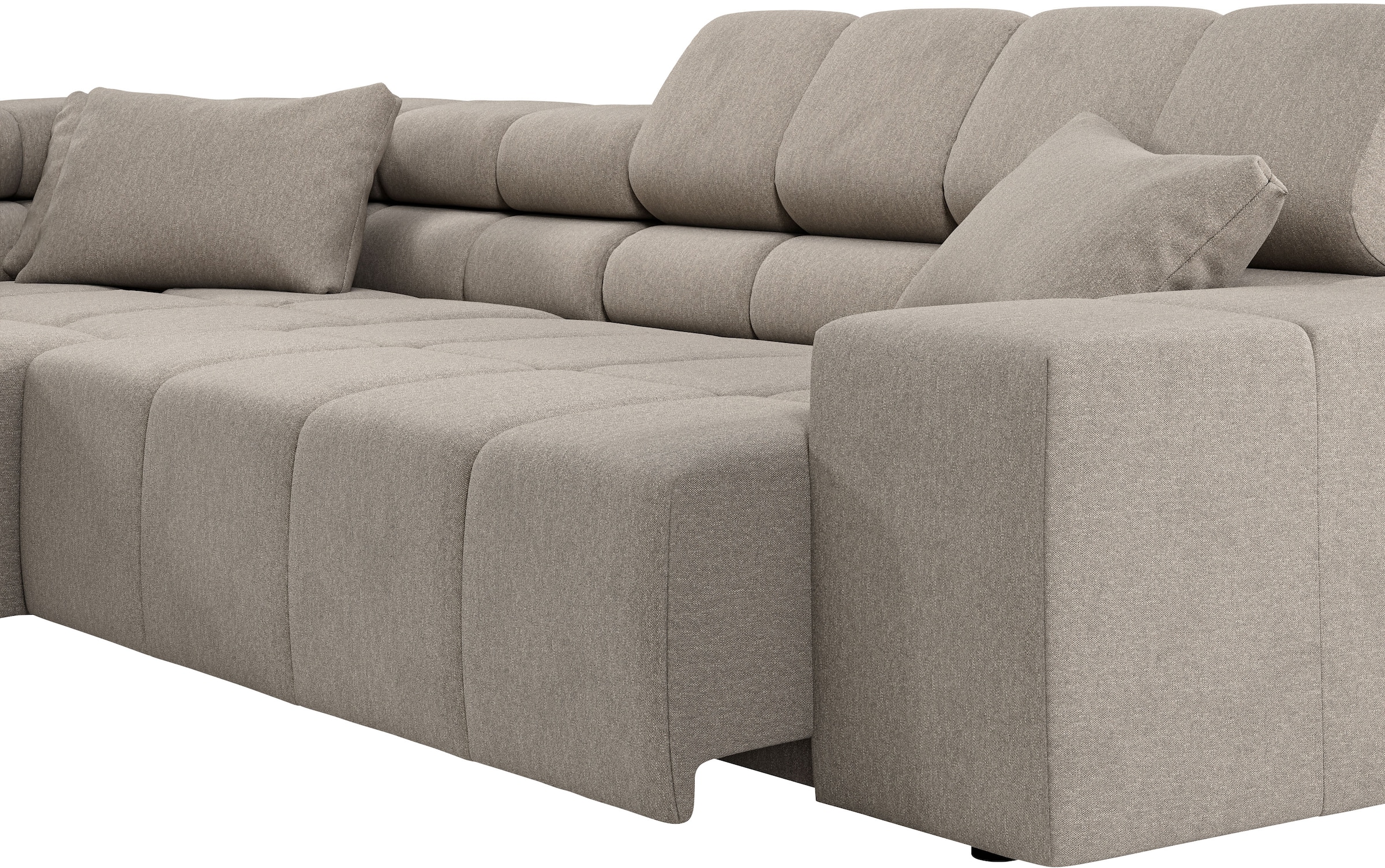 INOSIGN Ecksofa »Ancona incl. Kopfteilverstellung, Breite 319cm, L-Form«, wahlweise motorische Sitztiefenverstellung, auch in Cord + Easy Care