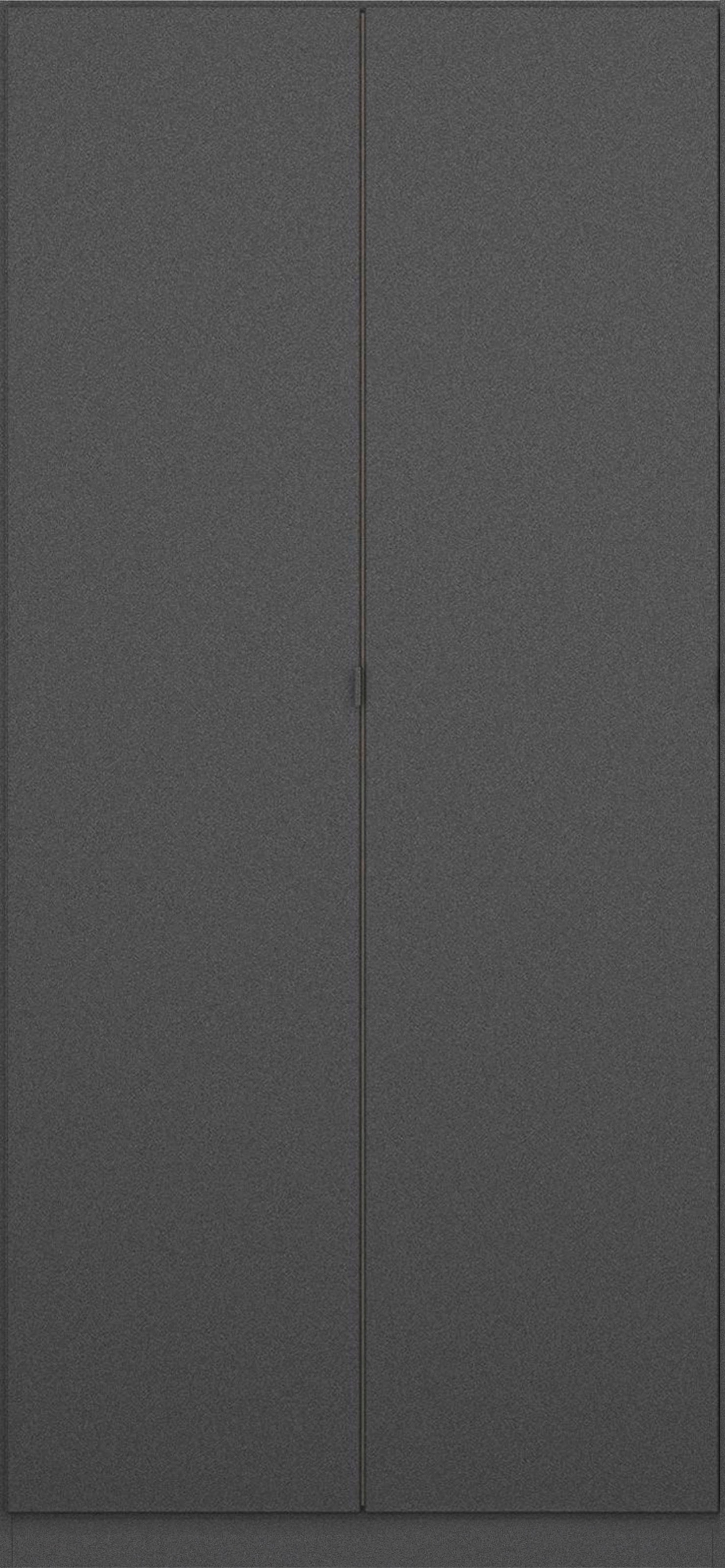 rauch Drehtürenschrank »Kleiderschrank Schrank Garderobe Wäscheschrank Ankleide ONTARIO« Breite 91 cm,  in schlichtem Stil mit Metallgriff in Graumetallic MADE IN GERMANY