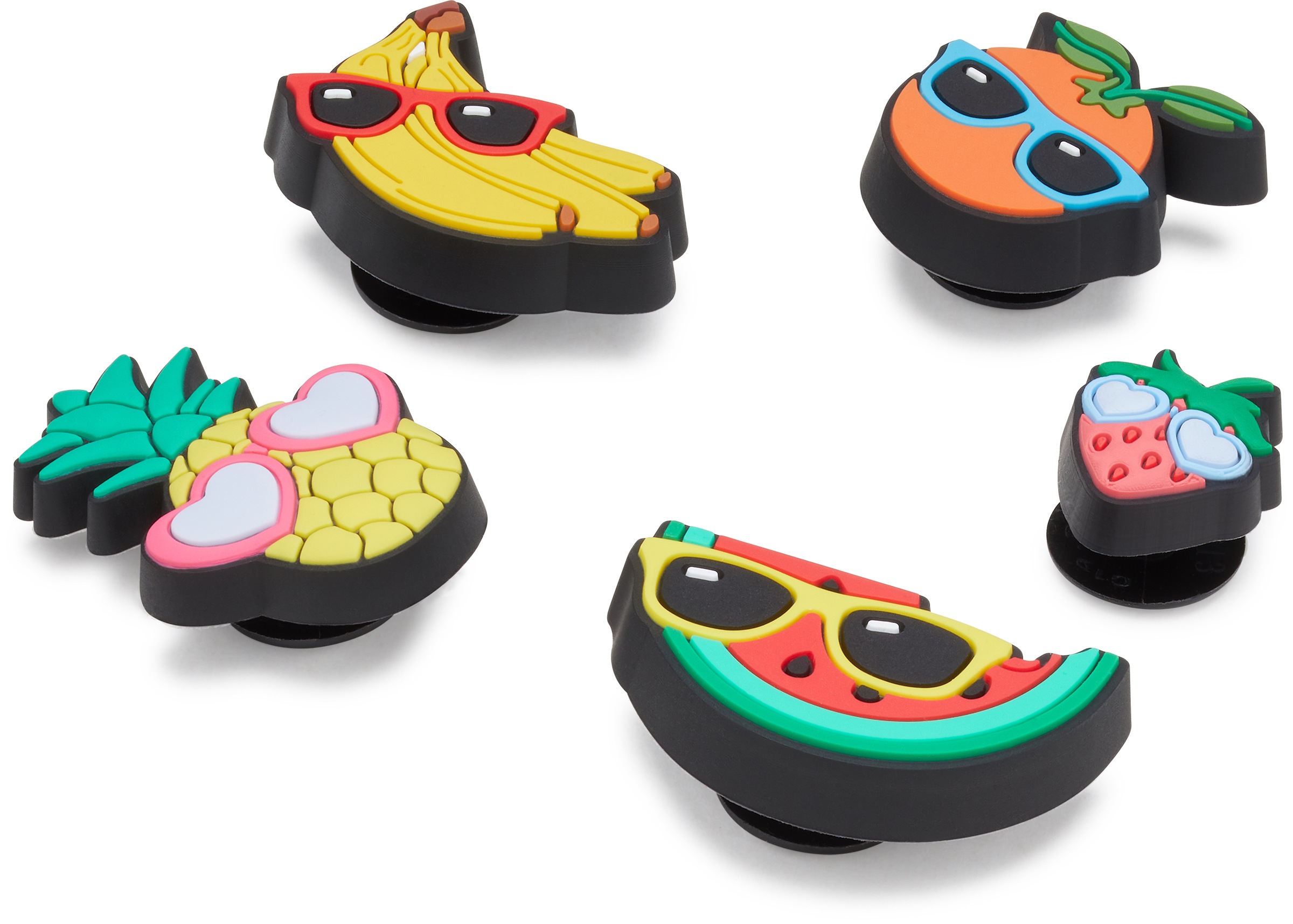 Crocs Schuhanstecker »Jibbitz™ Cute Fruit with Sunnies«, (Set, 5 tlg., Kein Spielzeug. Nicht für Kinder unter 3 Jahren geeignet), mit verschiedenen Motiven
