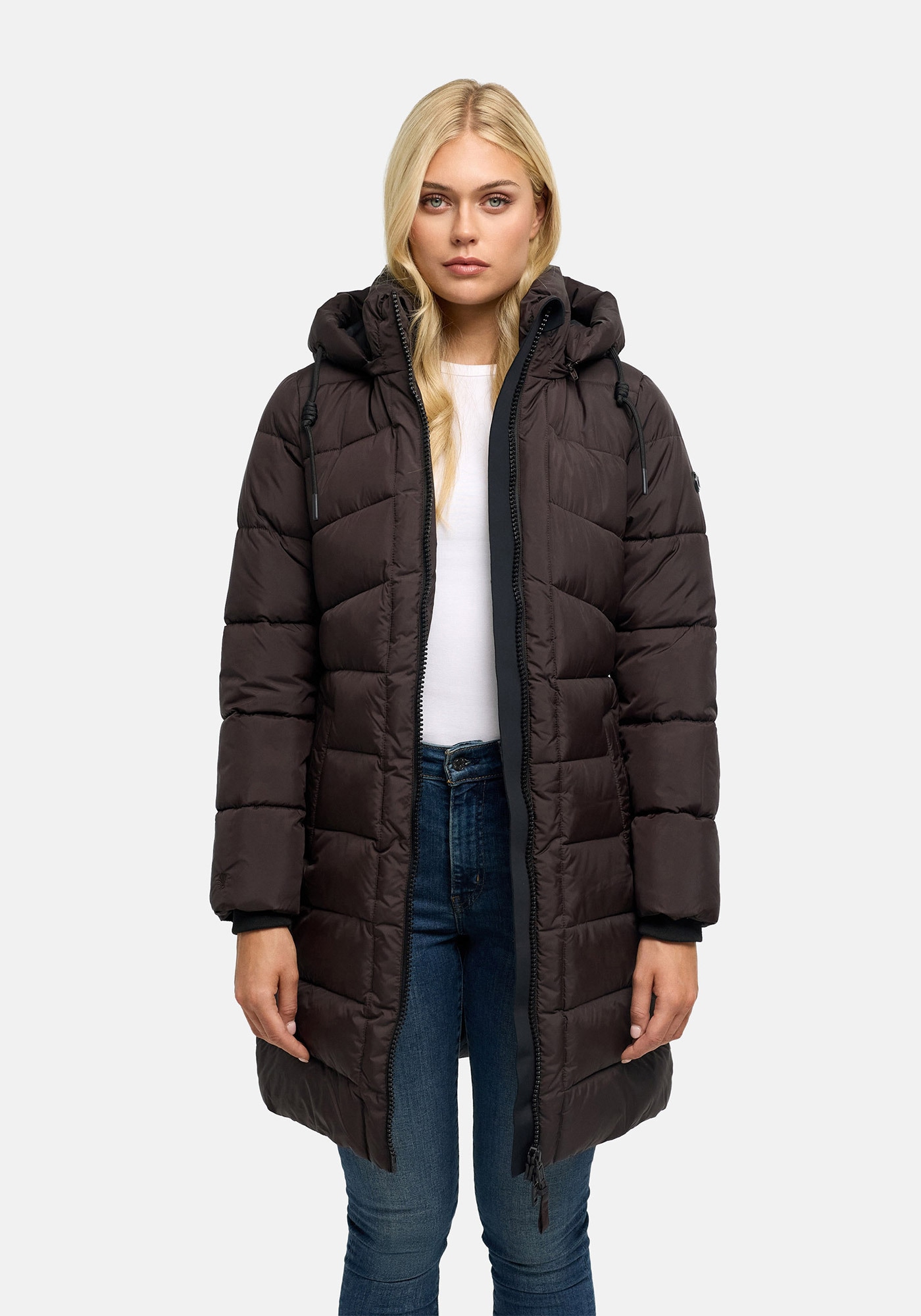 Marikoo Winterjacke »Marikoo Kaltnäschen Damen Winter Steppmantel Jacke N075«