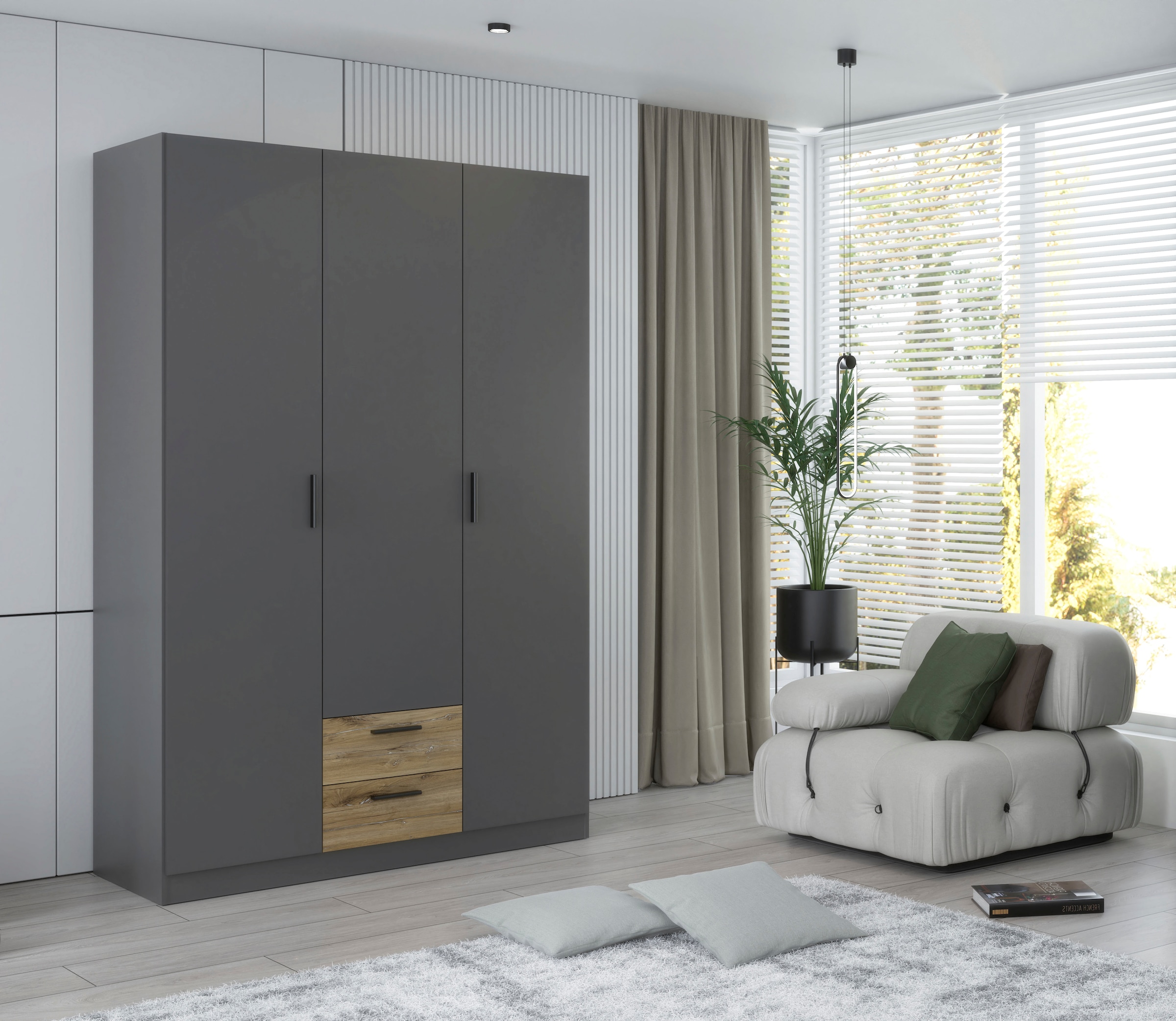 FORTE Drehtürenschrank, mit 5 Einlegeböden