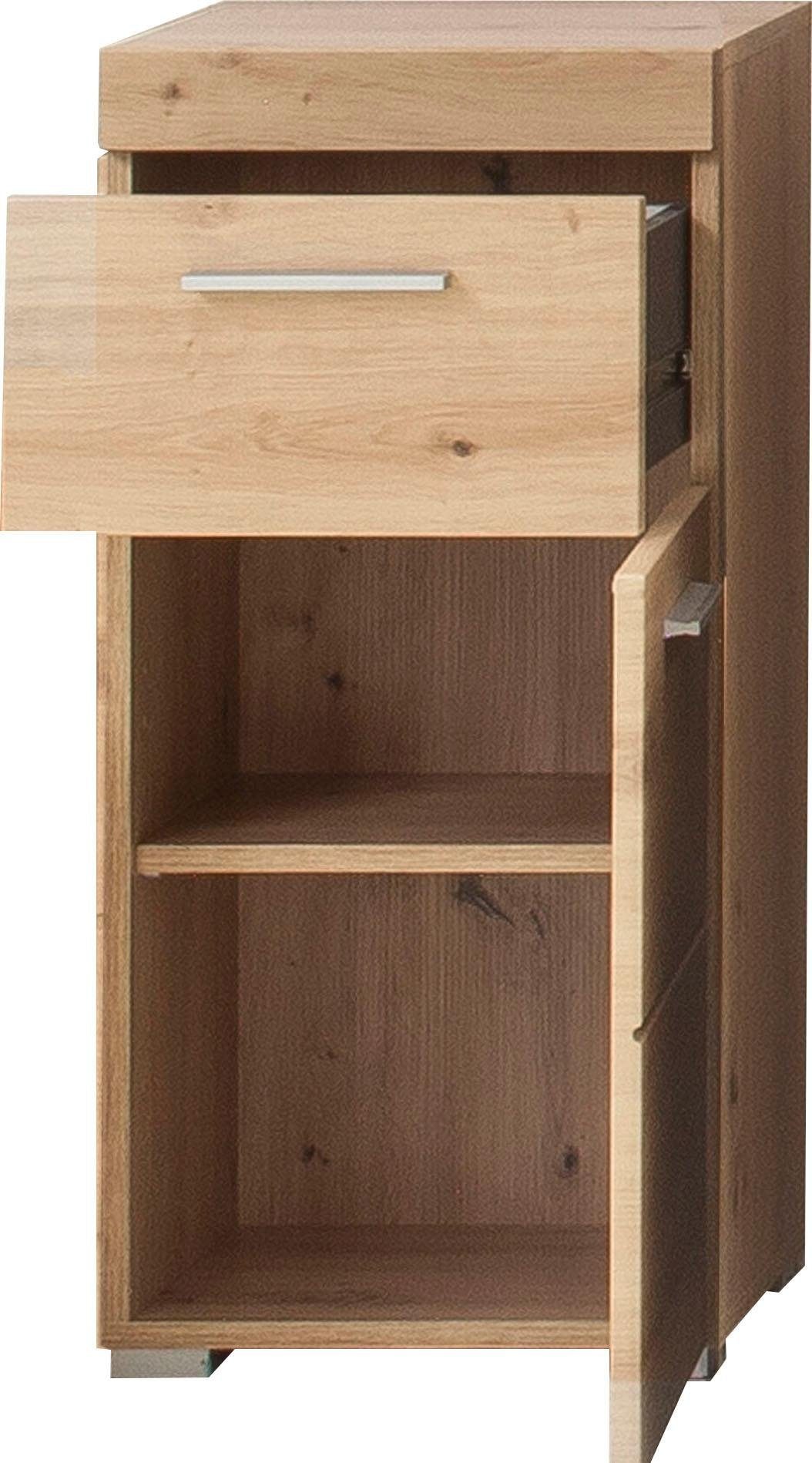 welltime Unterschrank »Avena«, Badezimmerkommode mit 1 Schublade und 1 Tür - Maße (B/T/H) 37/31/79 cm