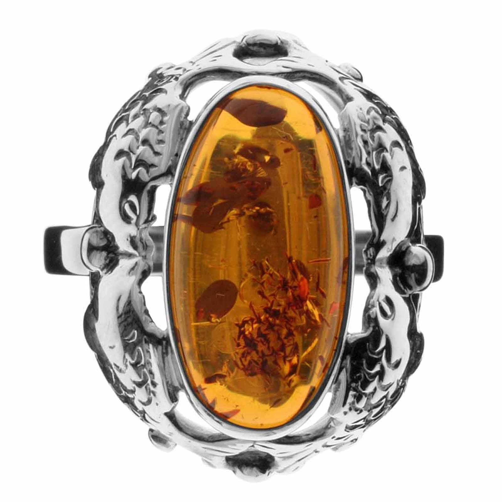 OSTSEE-SCHMUCK Fingerring »- Fischland - Silber 925/000 - Bernstein«