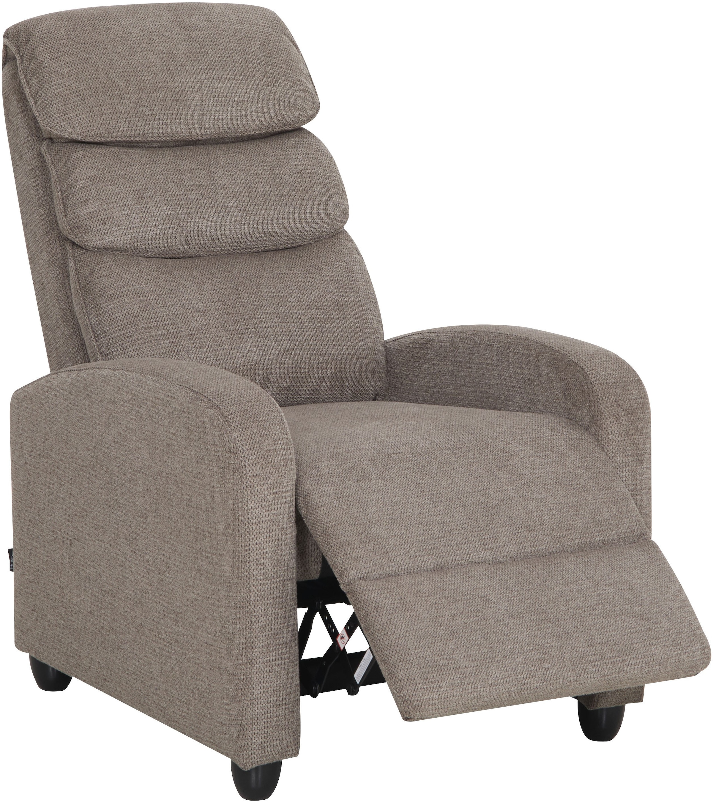 Home affaire Relaxsessel »BERVILLE, TV-Sessel, Ruhesessel mit Schlaffunktion, Webstoff«, Liegesessel mit manueller Relaxfunktion
