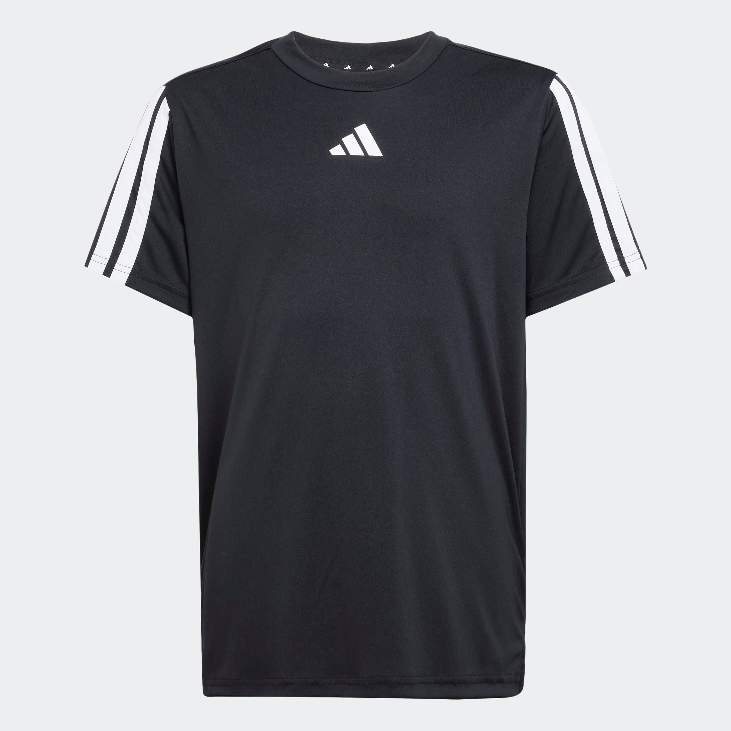 adidas Sportswear T-Shirt »TRAIN ESSENTIALS 3-STREIFEN KIDS« für Kinder, mit Rundhalsausschnitt, ohne Verschluss, aus Polyester
