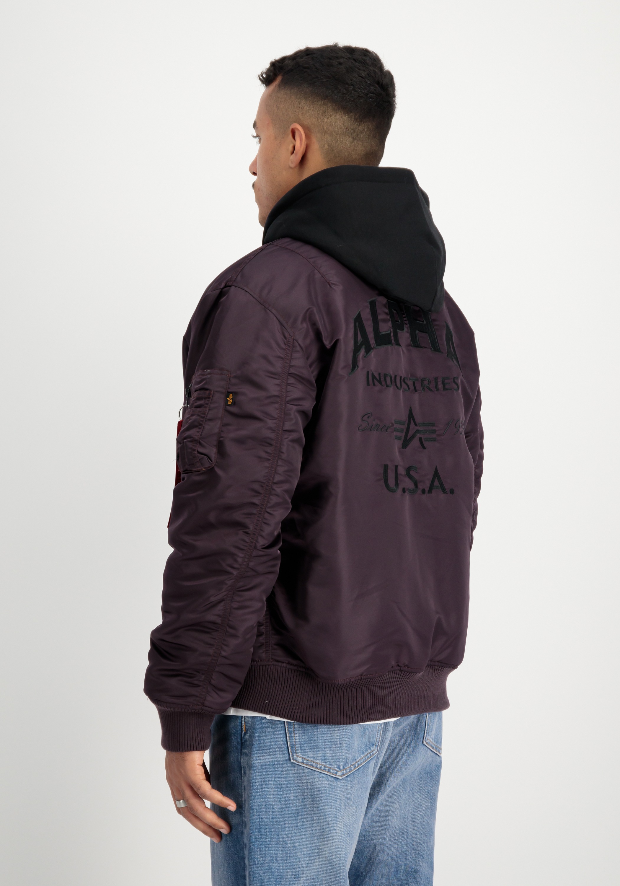 Alpha Industries Bomberjacke »Alpha Industries Men - Bomber Jackets MA-1 Zip Hood Back EMB«