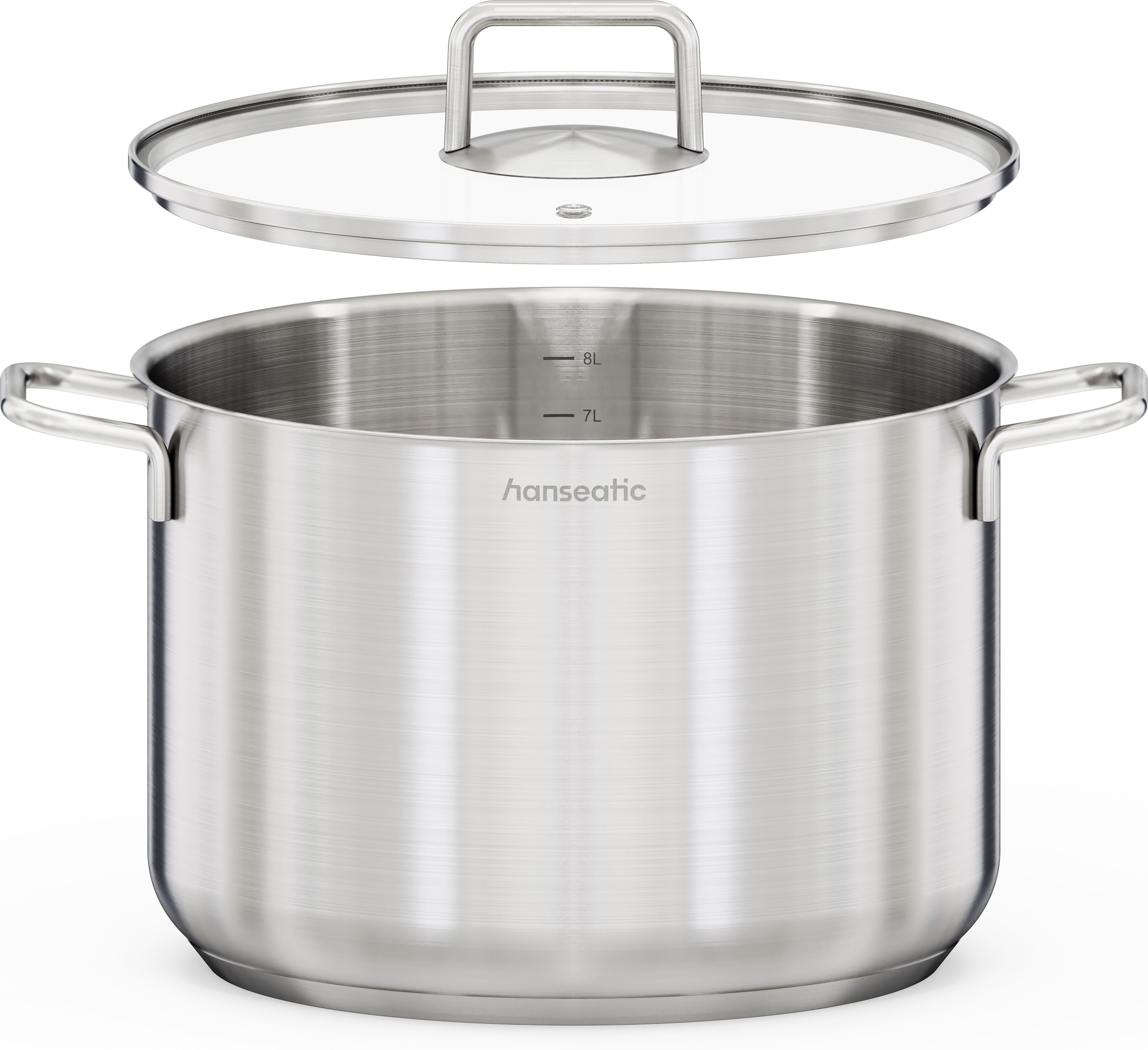 Hanseatic Kochtopf »BASIC, Fassungsvermögen 9,5 l« 1 tlg. Edelstahl 18/10
