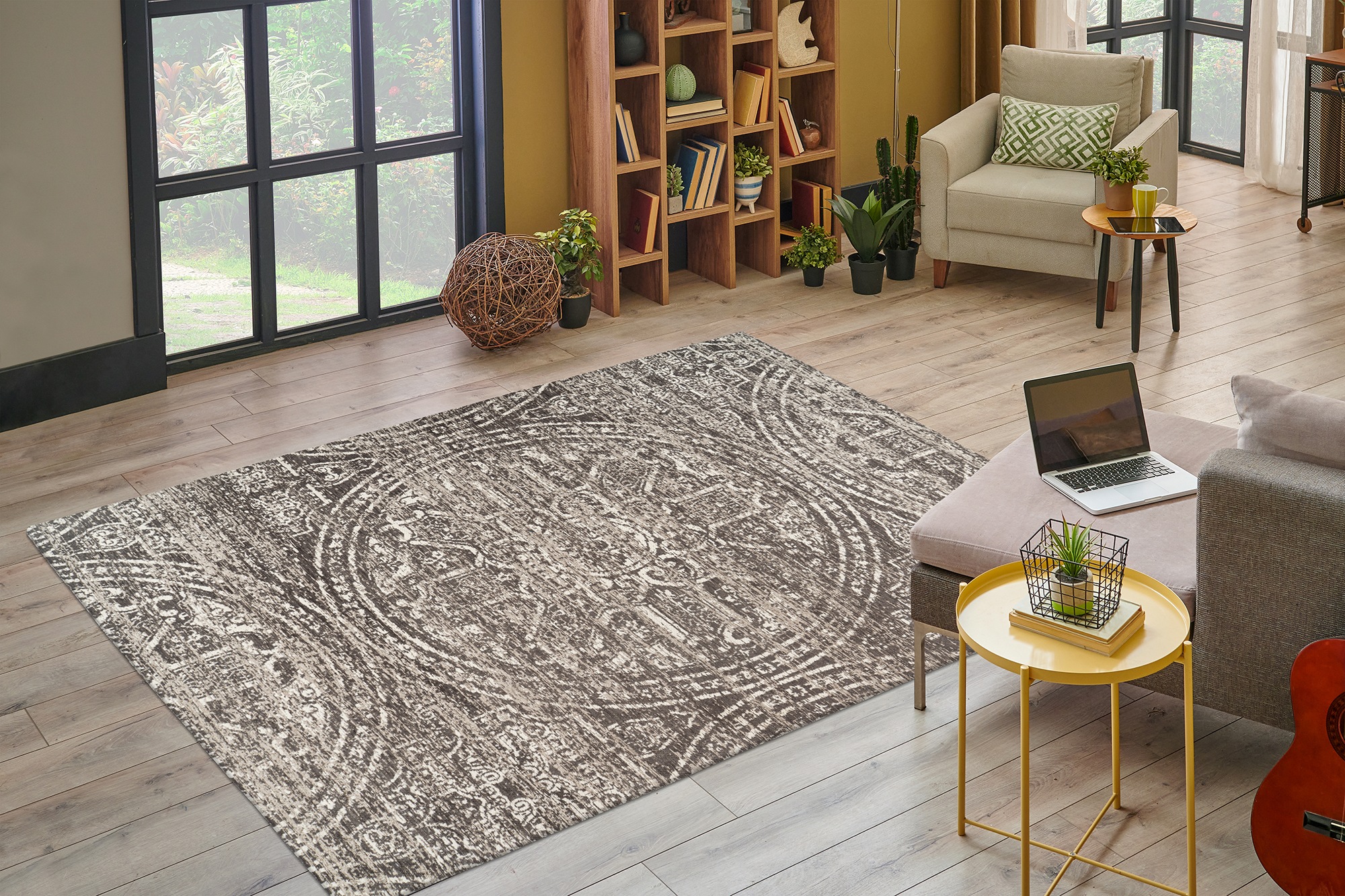 Kayoom Teppich »Davis 425«, rechteckig, 12 mm Höhe, edles Design, pflegeleicht, neutrale Farben
