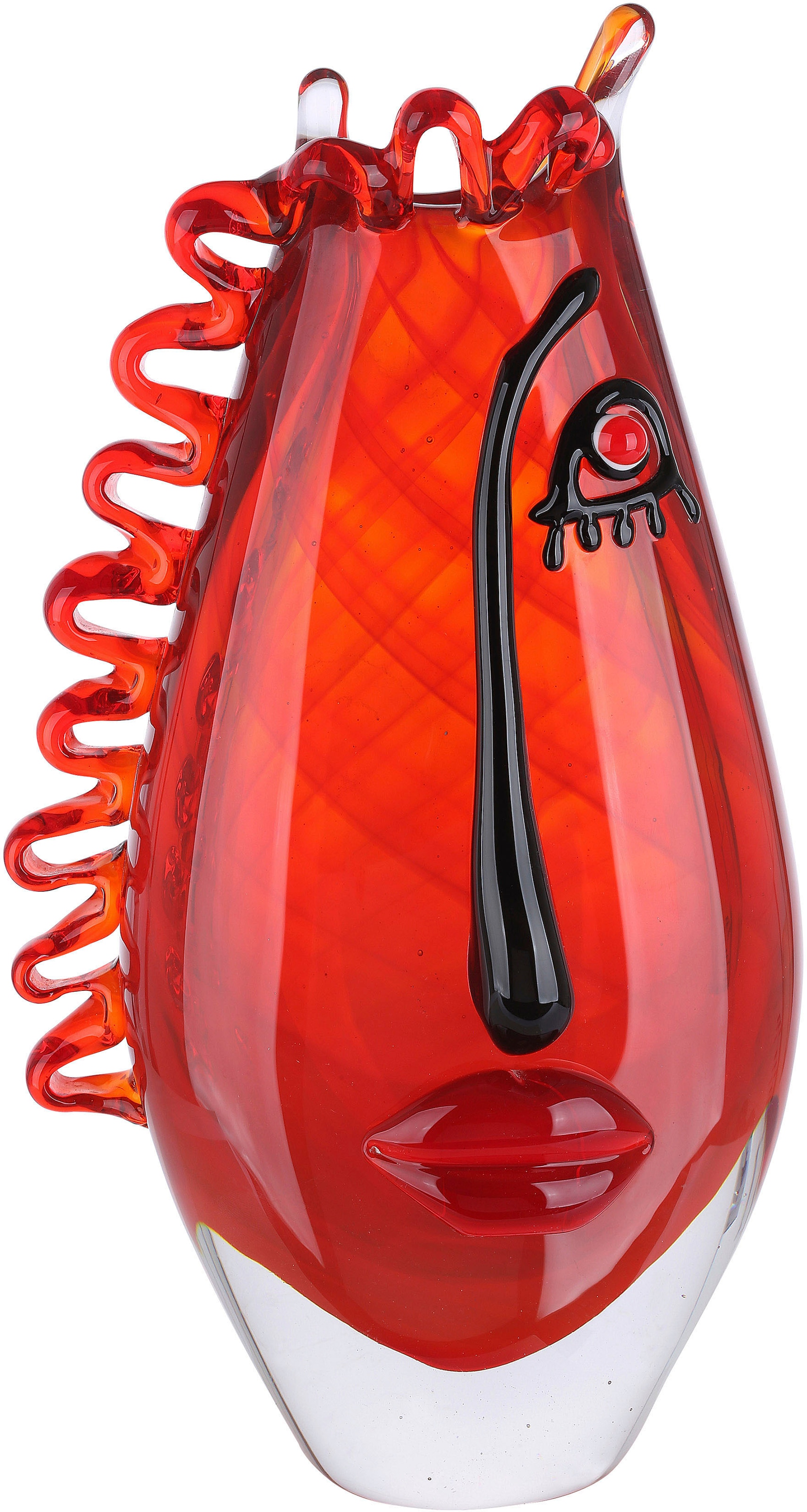 Tischvase »Red Vista«, (1 St.), dekorative Vase aus Glas, Blumenvase