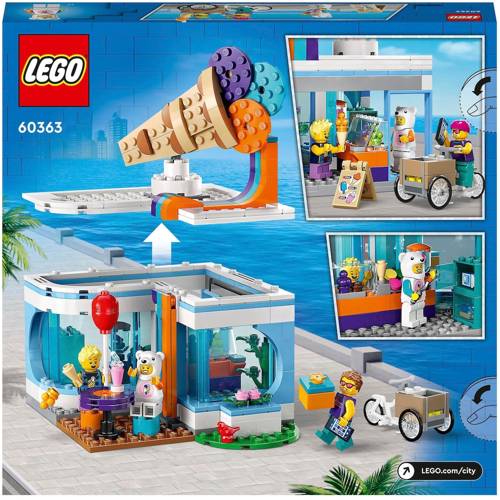 LEGO® Konstruktionsspielsteine »Eisdiele (60363), LEGO® City«, (296 St.)