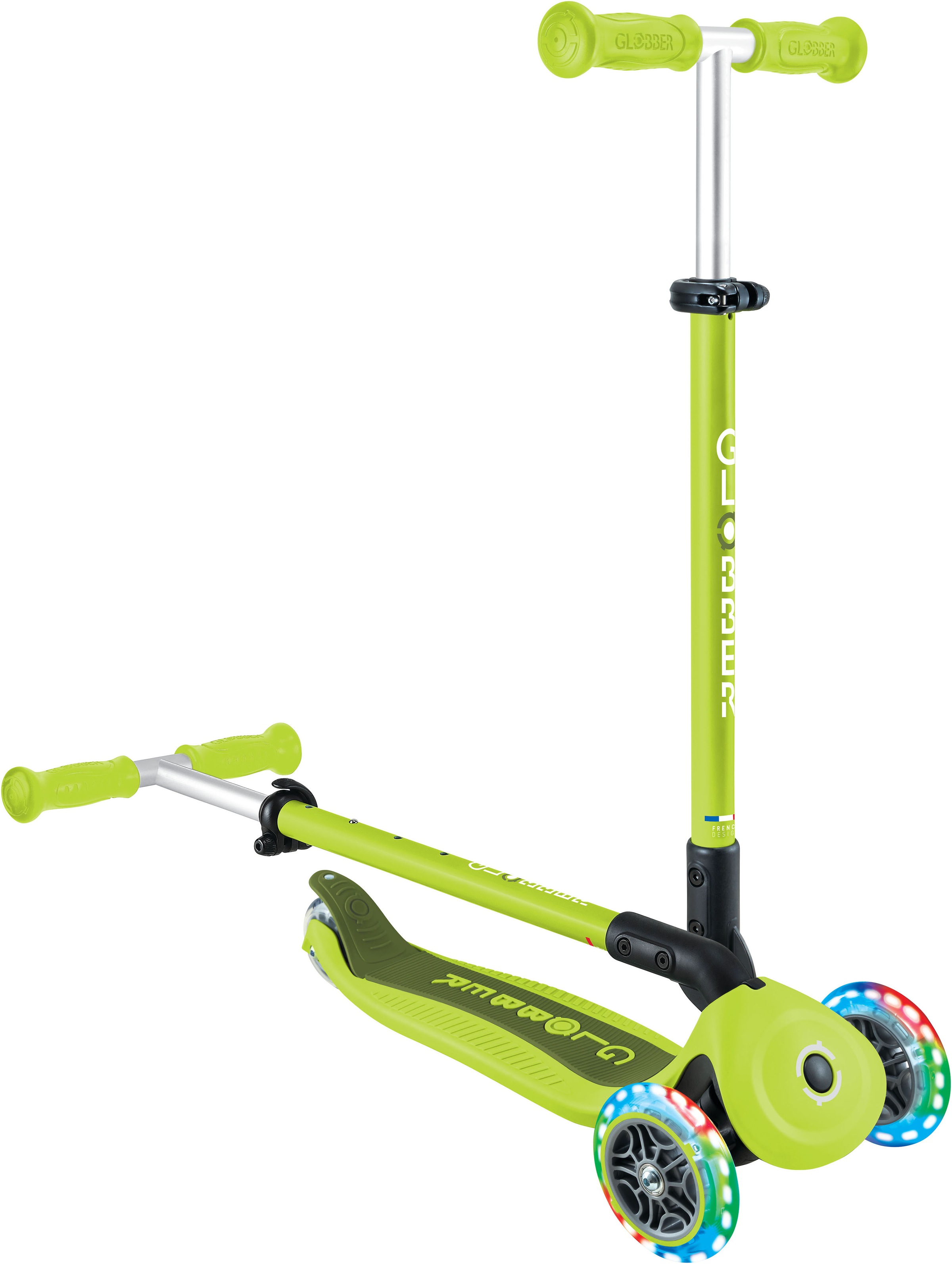Globber Tretroller »GO-UP ACTIVE LIGHTS mit Leuchtrollen« Dreirad, Laufrad und Scooter