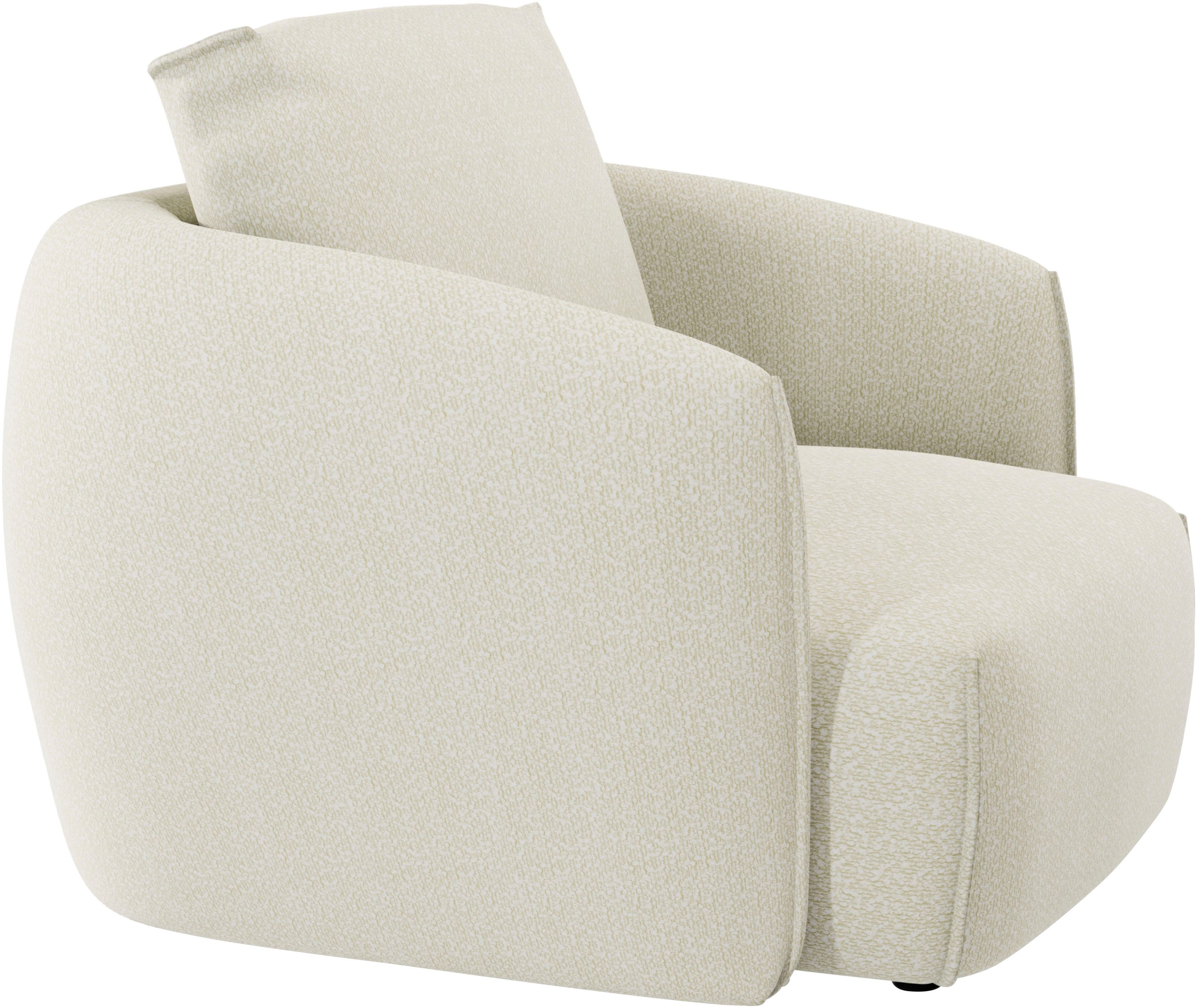 TRENDMANUFAKTUR Sessel »Shawn, Loungesessel, Designsessel mit elegant geschwungen Armlehnen«, organische Form, bequem, mit hochwertigem Bezug