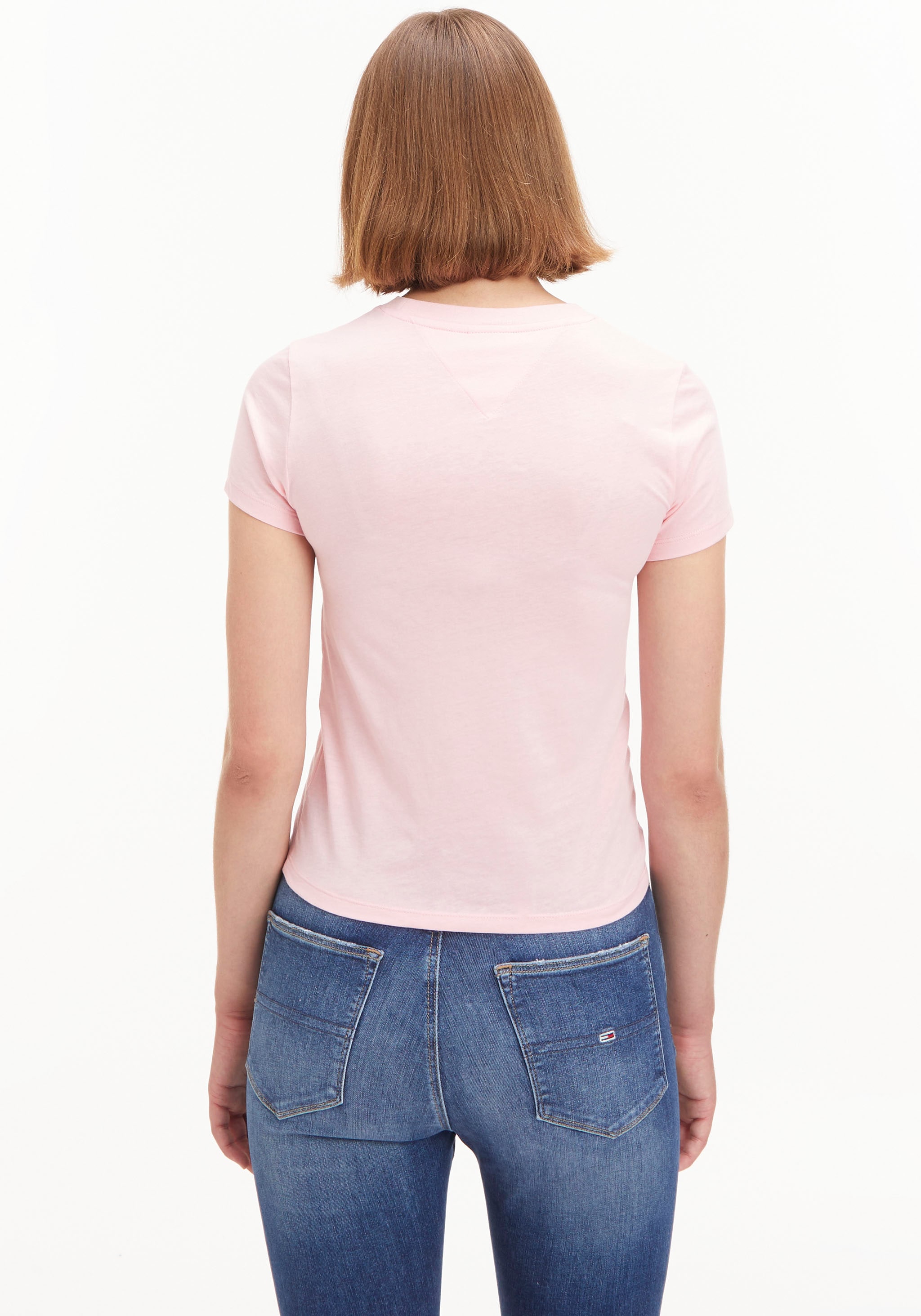 Tommy Jeans Kurzarmshirt »TJW BBY ESSENTIAL LOGO 1 SS«, mit Tommy Jeans Label-Druck auf Brusthöhe