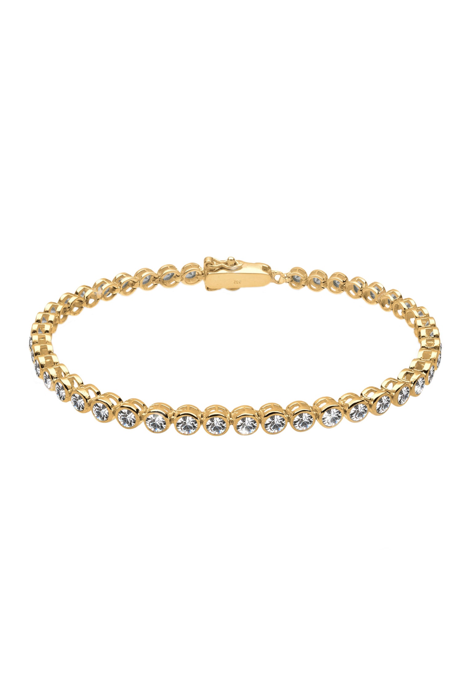 Elli Armkette »Armband Tennis Armband mit Kristalle Silber«