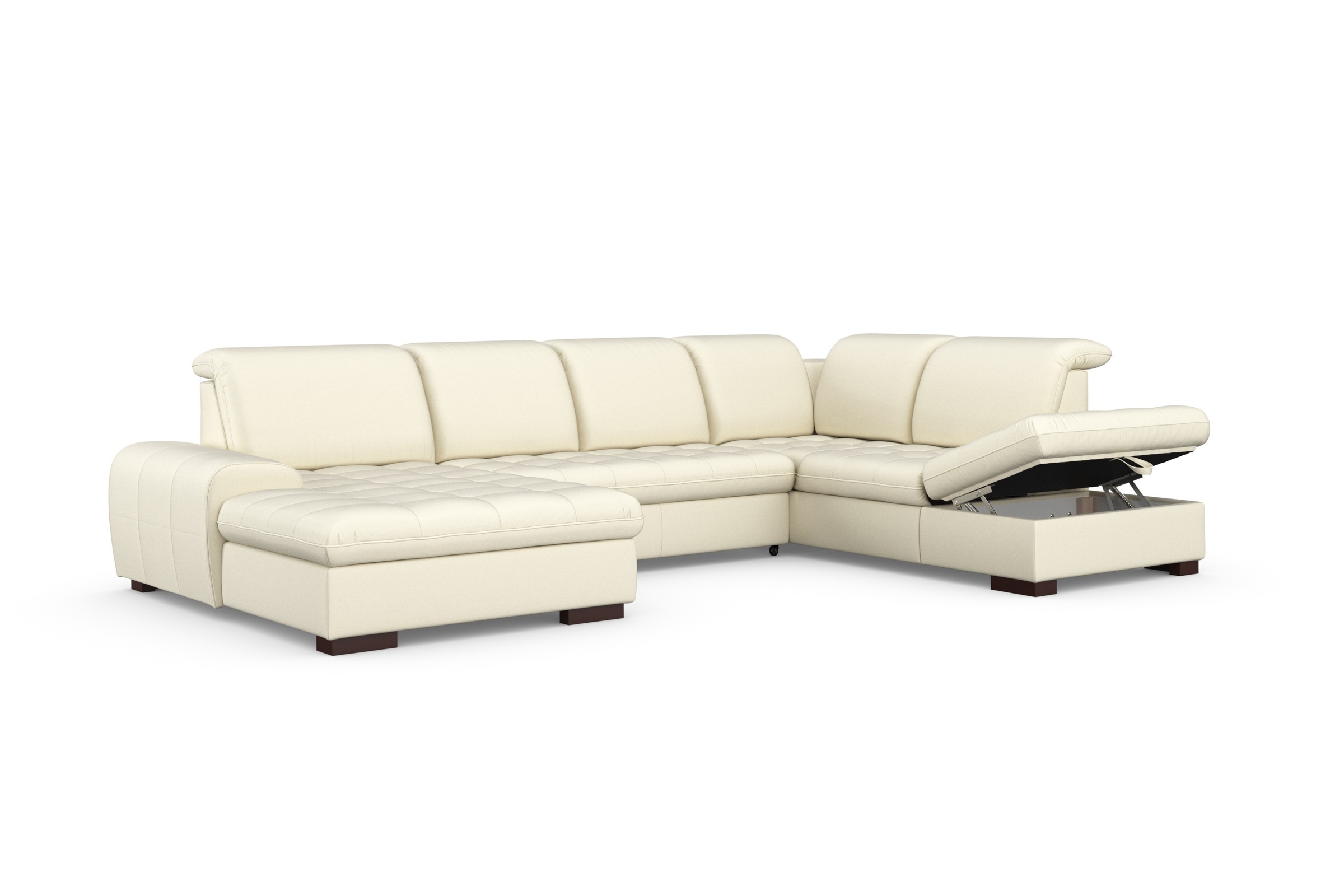 sit&more Wohnlandschaft »Luxor U-Form«, wahlweise mit Bettfunktion, Bettkasten und Kopfteilverstellung