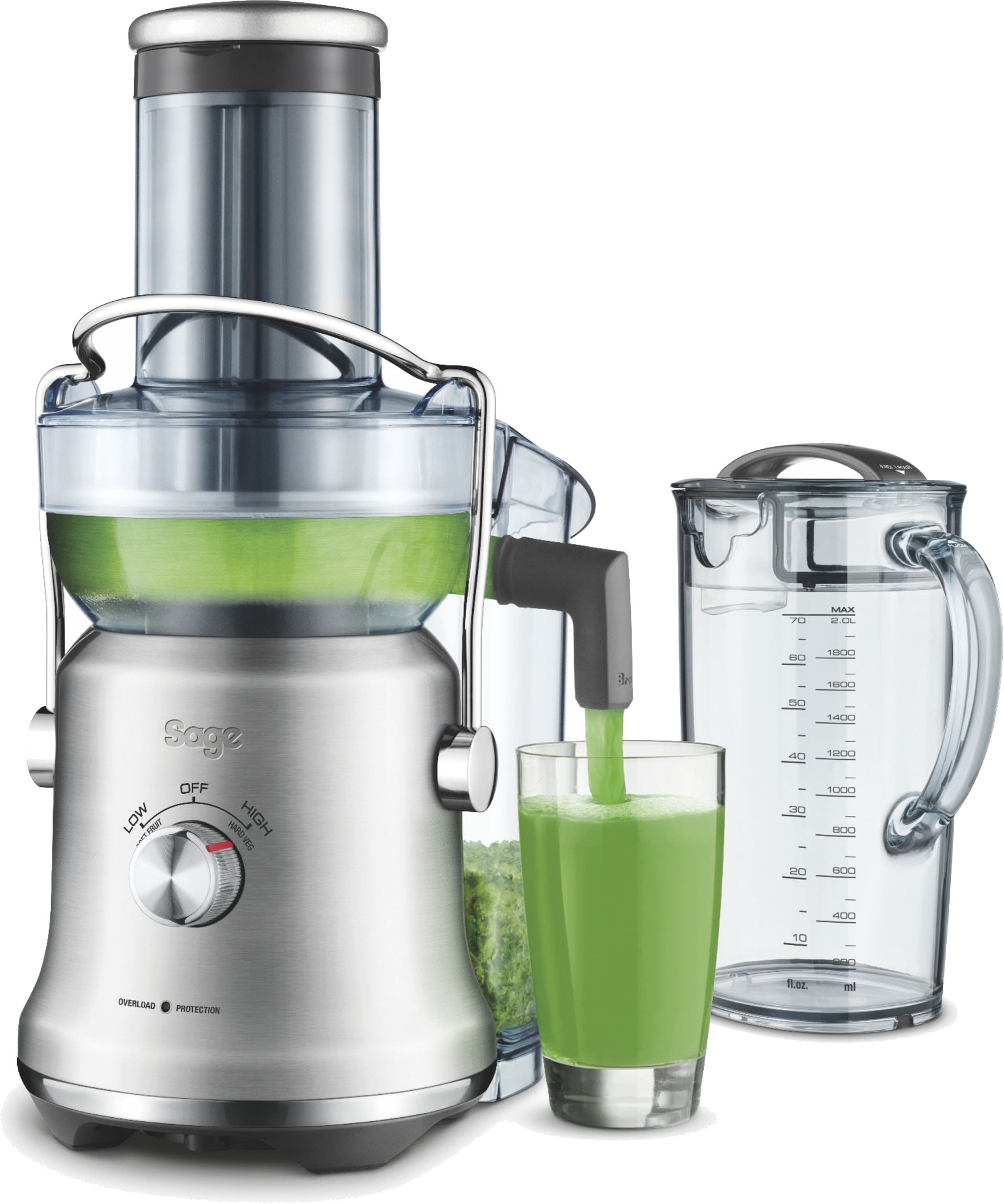 Sage Entsafter "SJE530BSS4 the Nutri Juicer Cold Plus" 1300 W Gebürstetes Edelstahlgrau