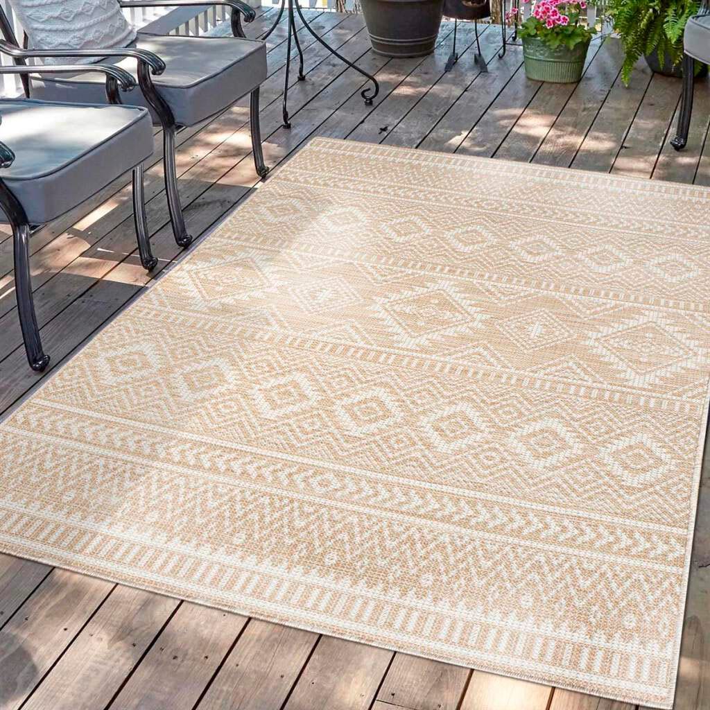 Carpet City Teppich »Palm«, rechteckig, für Wetterfest kaufen flach online UV-beständig, gewebt & Balkon, Terrasse, Küche