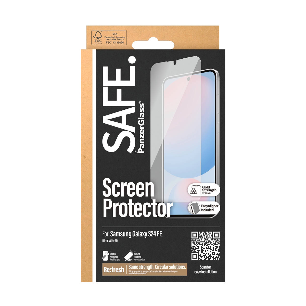 SAFE by PanzerGlass Displayschutzglas »Ultra-Wide Fit Screen Protection«, Displayschutzfolie, Schutzfolie, Bildschirmschutz, kratz- & stoßfest