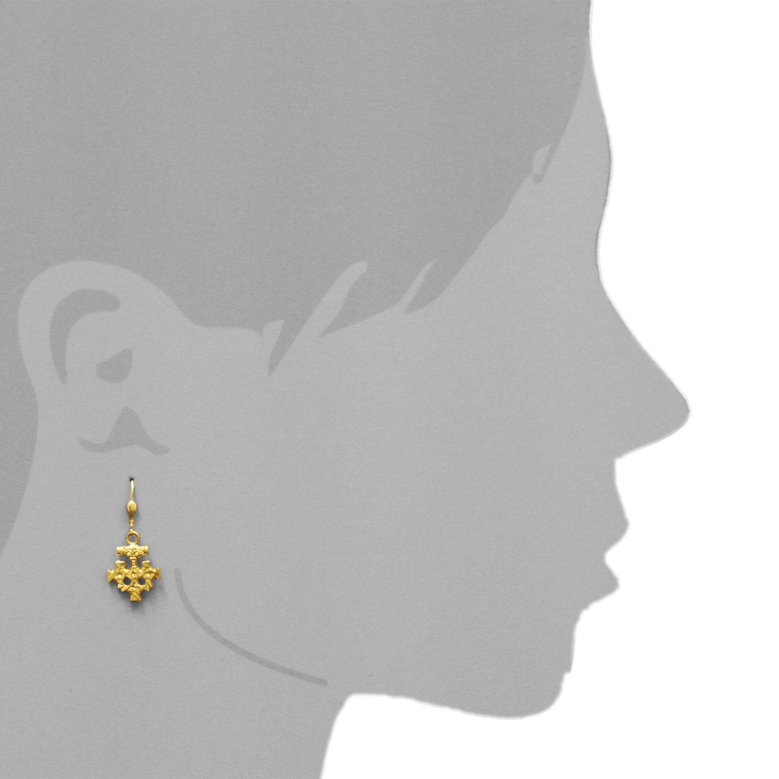 OSTSEE-SCHMUCK Paar Ohrhänger »- Hiddensee 15 x 13 mm - Silber 925/000, vergoldet - ,«