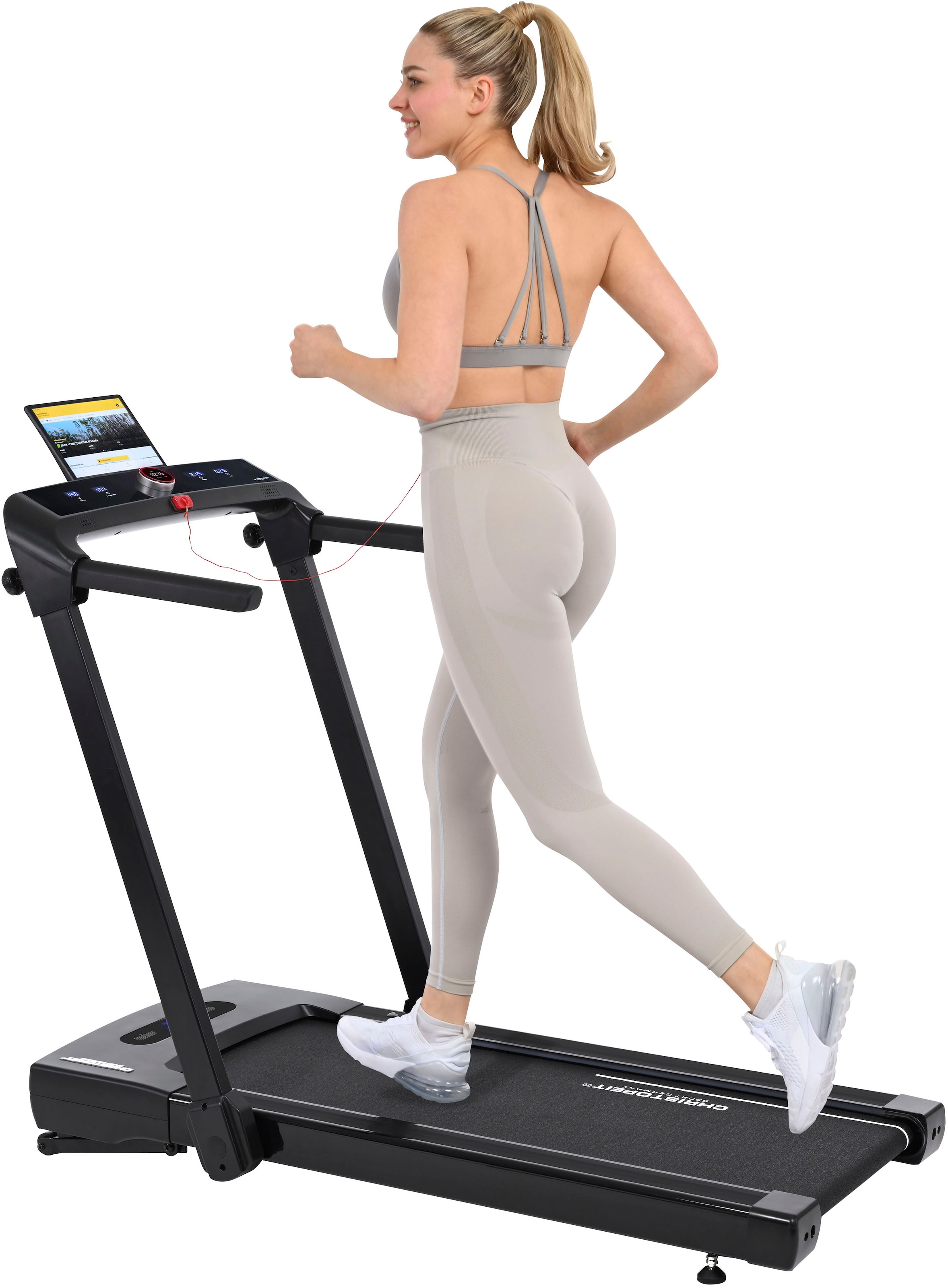 Christopeit Sport® Laufband »2 in 1«, (1 tlg., inkl. Bluetooth-Musikboxen), bis max. 14 km/h, klappbar
