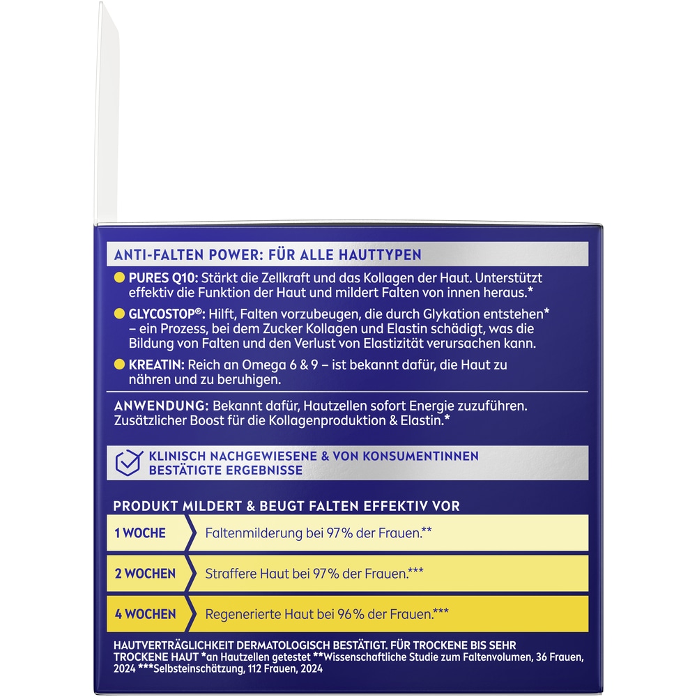 Nivea Nachtcreme »Q10 ANTI-FALTEN NACHTPFLEGE« für sichtbar straffere Haut und gemilderte Falten in 7 Tagen