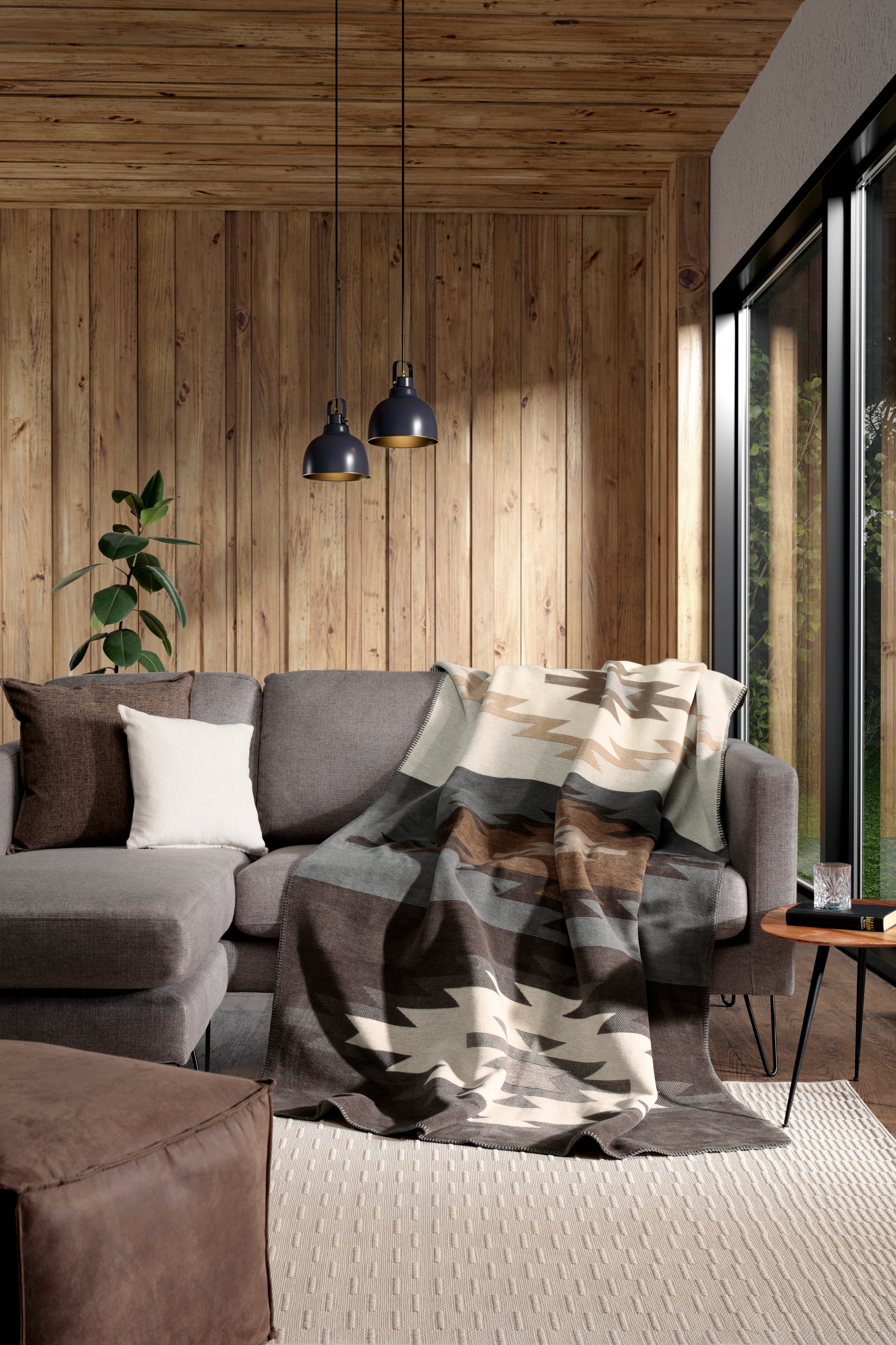 Biederlack Wohndecke »Pure Ethno« 150 x 200, mit Zierstich