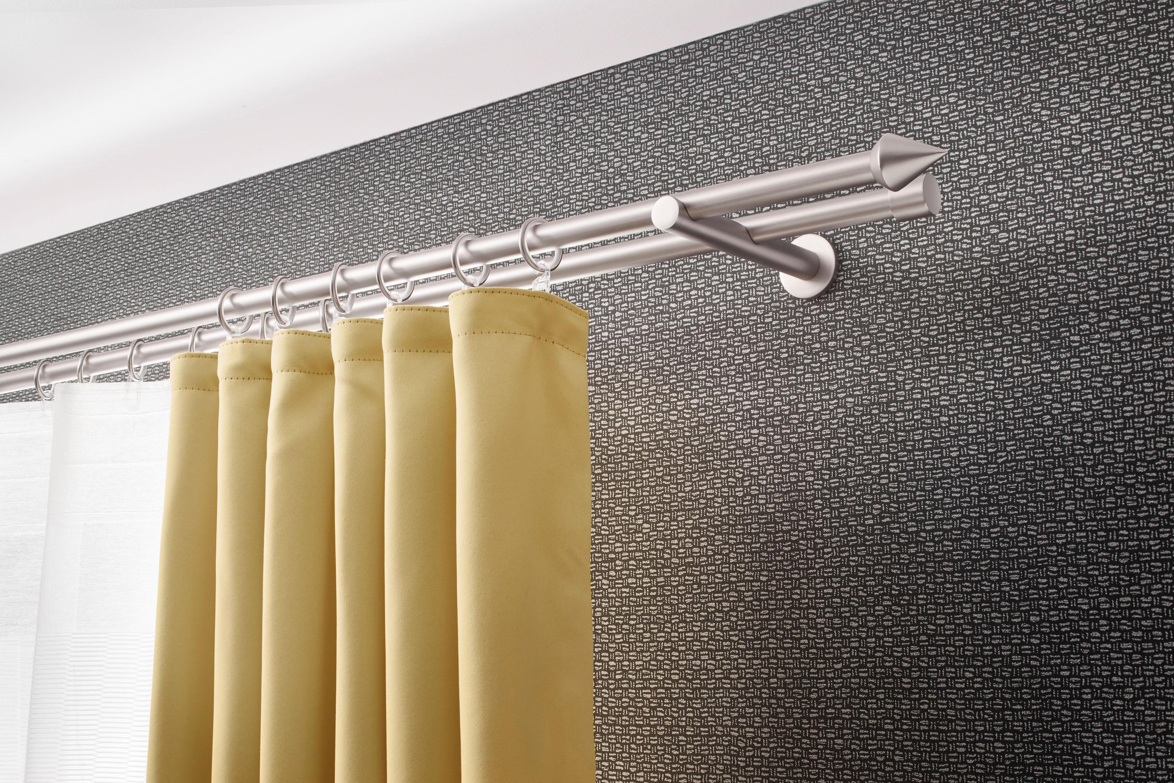 Good Life Gardinenstange »PUNTA« Ø 16 mm 2 läufig-läufig Fixmaß mit Ringen