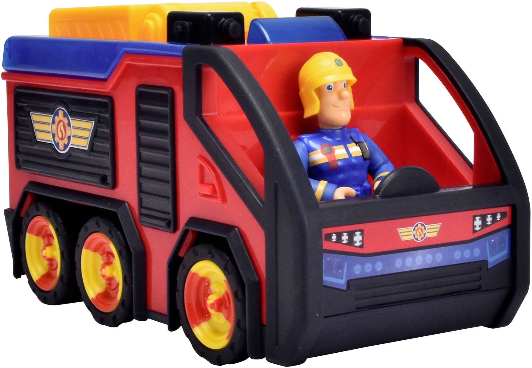 SIMBA Spielzeug-Feuerwehr »Feuerwehrmann Sam Junior Jupiter Neue Version«, mit beweglicher Figur