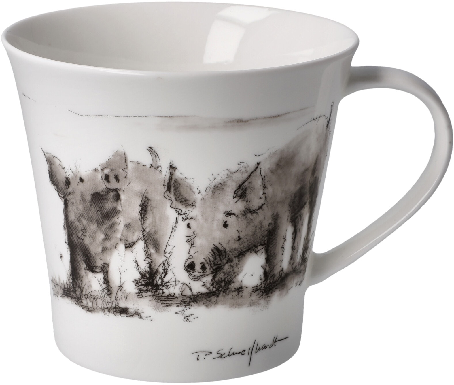 Goebel Tasse »Peter Schnellhardt«, Coffee-/Tea Mug, Peter Schnellhardt - Schwein gehabt!
