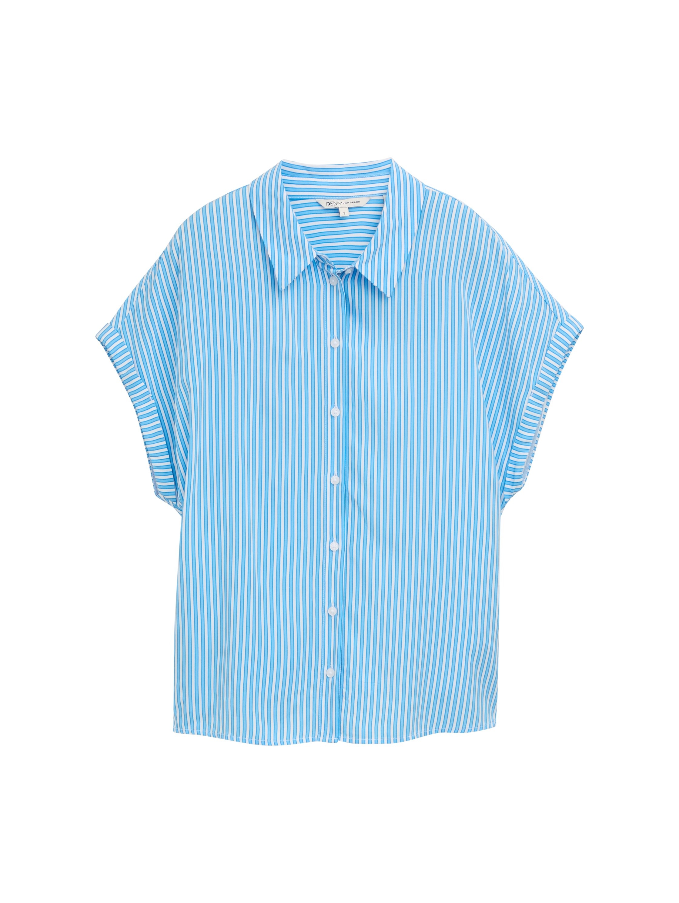 TOM TAILOR Denim Shirtbluse, mit weiten Ärmeln