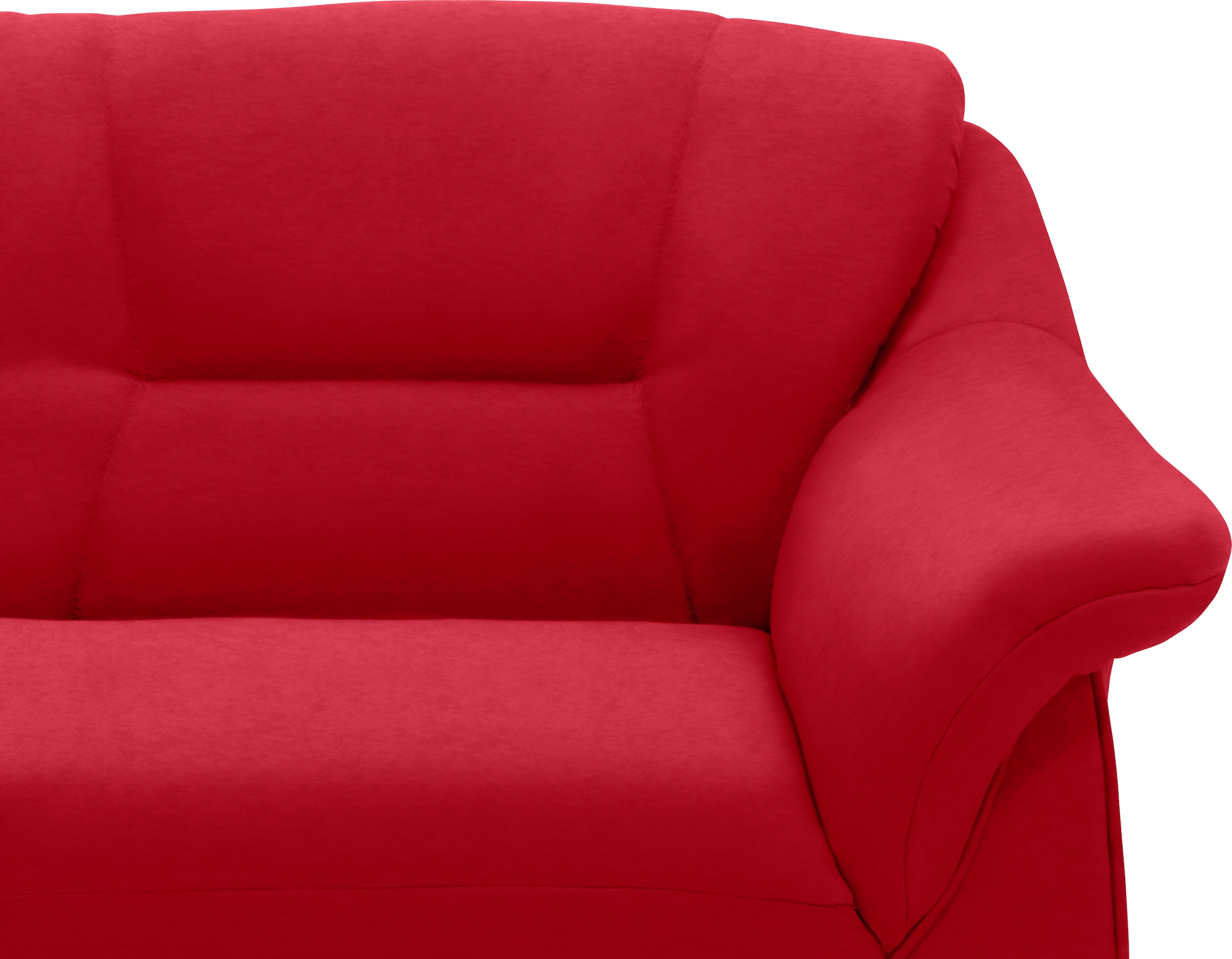 DOMO collection Ecksofa »Faenza für kleine Räume, Stellmaße 232,176cm, komfortabel, L-Form« mit Ottomane, zeitlos, elegante Armlehnen, wahlweise mit Bettfunktion