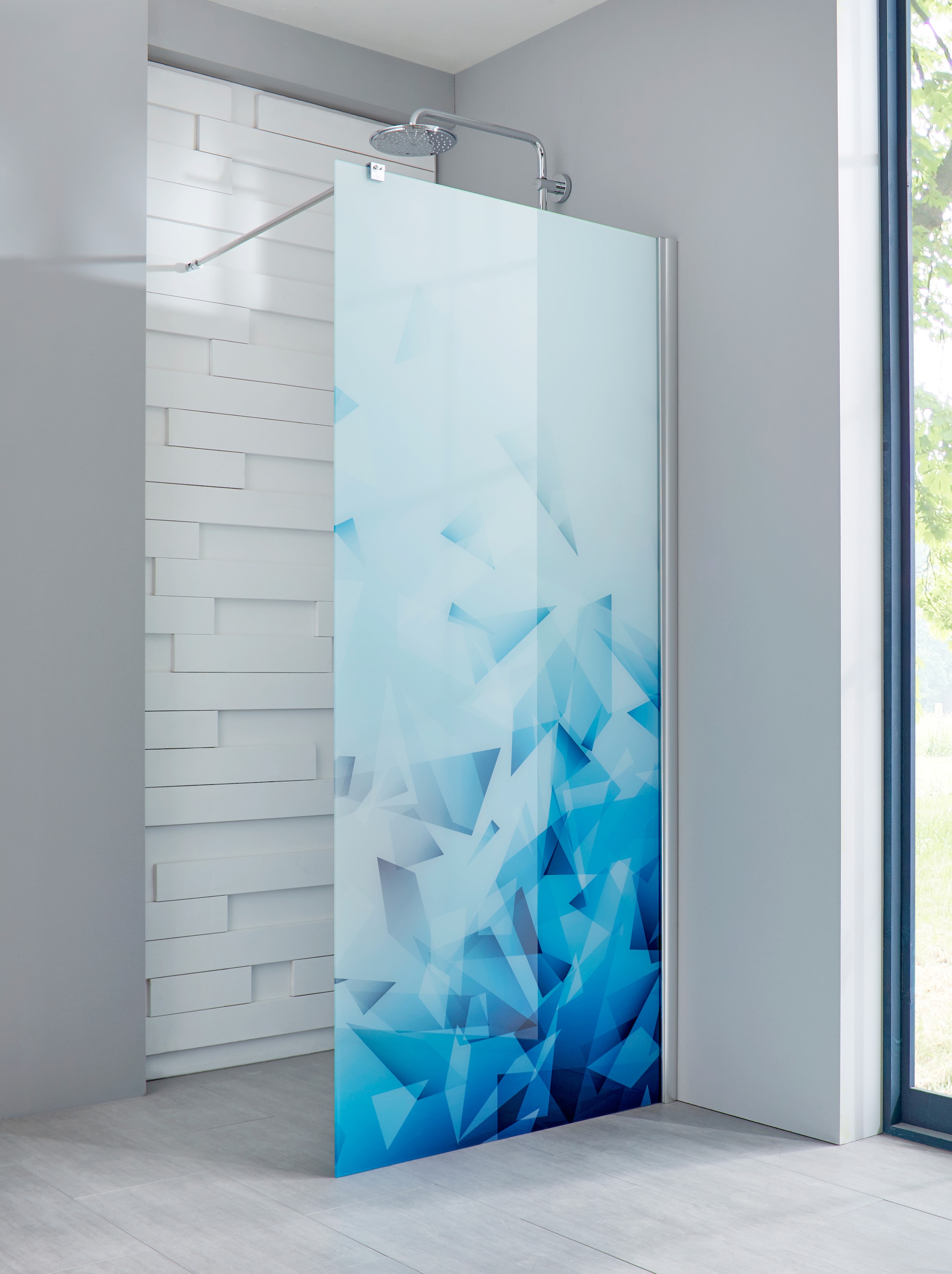 maw by GEO Walk-in-Dusche »Relax«, Breite 90 cm, Bildmotiv, Duschabtrennung