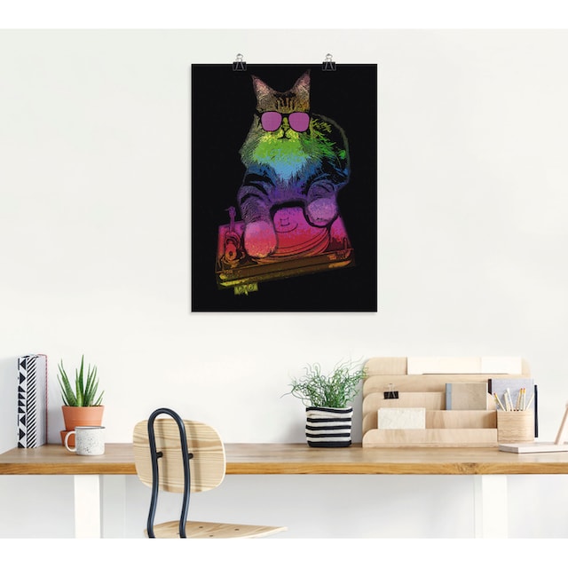 Artland Wandbild »Witzige DJ Katze Party Musik«, Humor, (1 St.), als  Alubild, Leinwandbild, Wandaufkleber oder Poster in versch. Größen bequem  kaufen