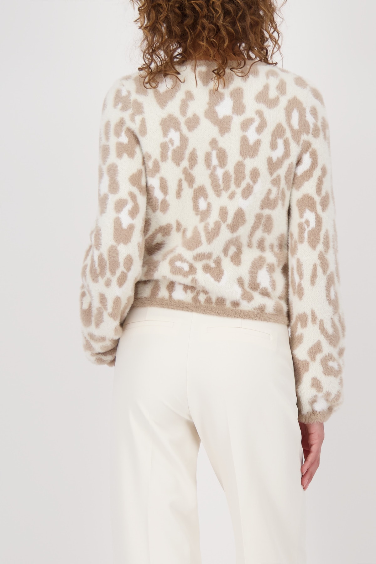 Monari Strickjacke »Jacke Strickjacke Leojacq.«, Regular fit mit Leopardenmuster