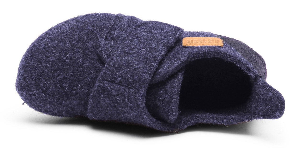 Bisgaard Hausschuh »casual wool«  Klettschuh mit Lammwolle gefüttert, Größenschablone zum Download