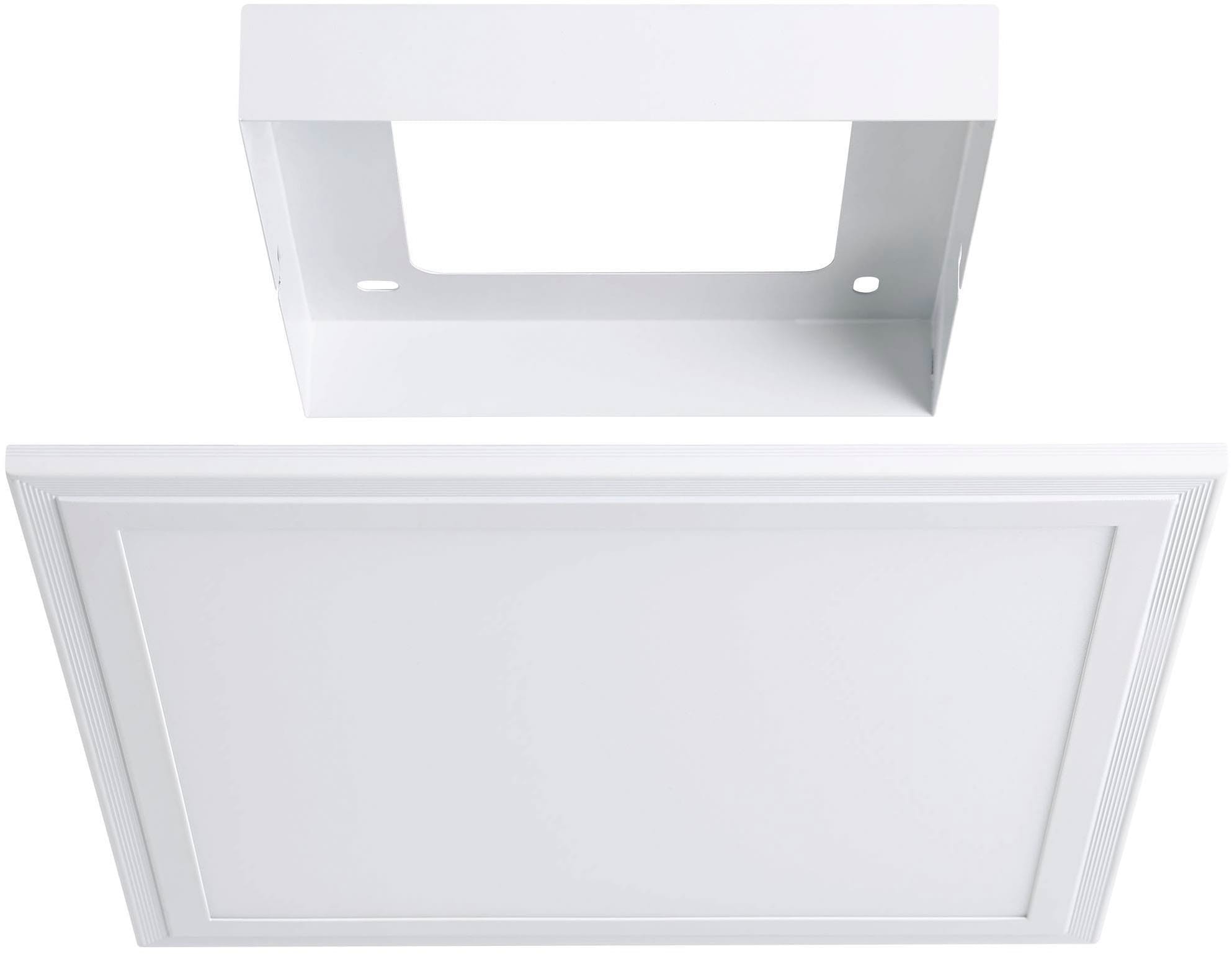 EGLO Deckenleuchte »Salobrena 1 Deckenlampe, Aluminium und Kunststoff, Aufbaulampe, Lampe« LED-Modul 1 Stk. Neutralweiß Deckenlampe, Material: Aluminium, Kunststoff, Weiß, L: 30x30 cm