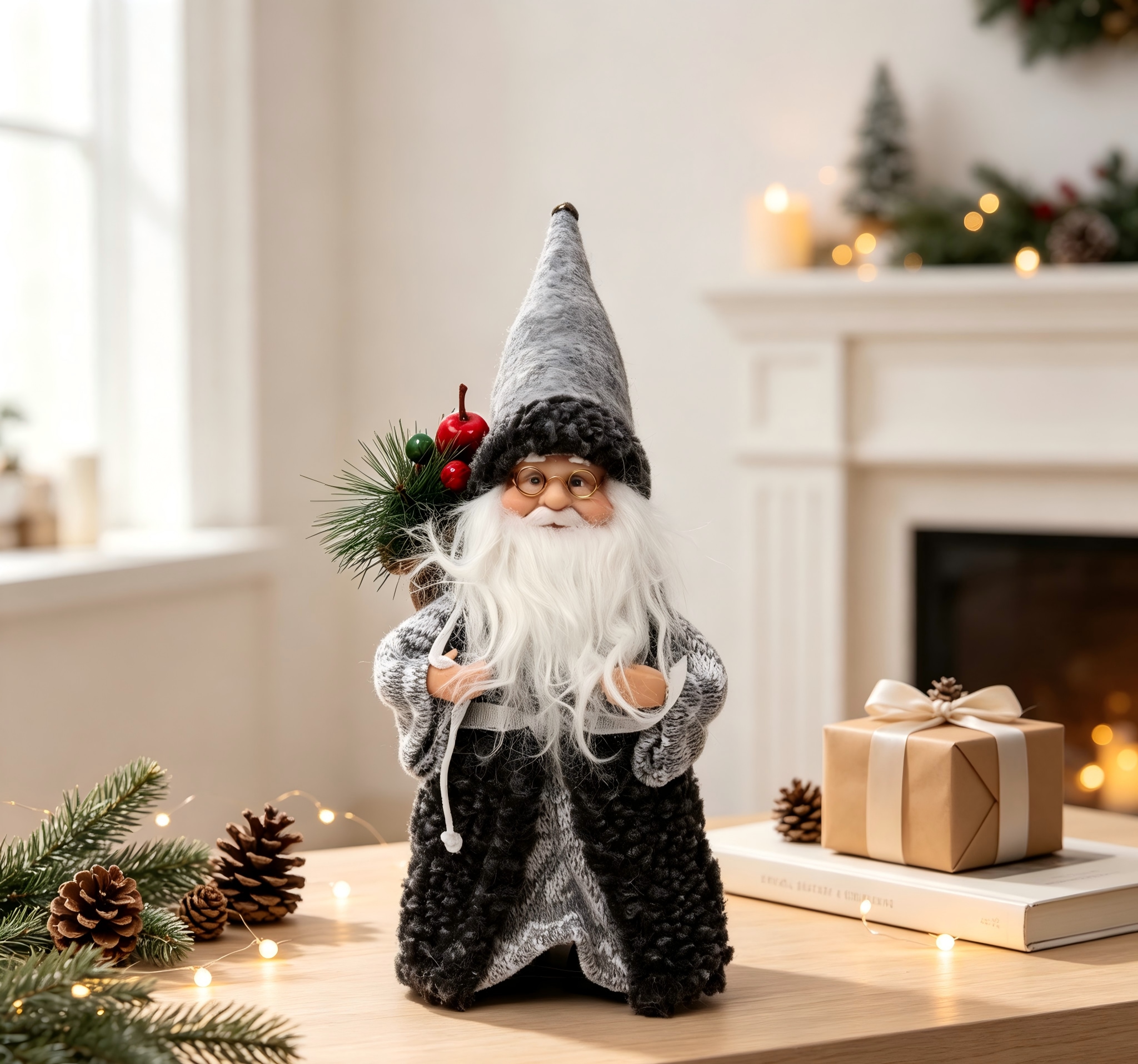 OTTO home Weihnachtsmann »Dekoration für Weihnachten, klassisch -traditionell oder skandi-grau« mit Sack und Geschenken, jeweils in 2 Größen: ca. 25 oder 45 cm hoch